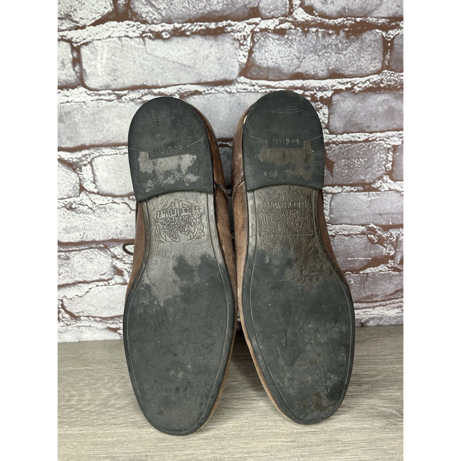 Bed Stu Bed Stu Distressed Brown Oiled Leather Lace Derby Oxfords Me Size US 10.5 / EU 43-44 - 19 Thumbnail