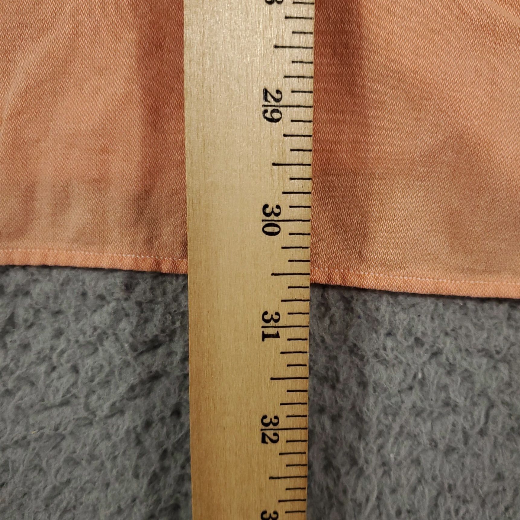Ralph Lauren Ralph Lauren Dress Shirt Mens 17.5 Orange Striped Long Sleeve Button Up Workwear Size 46R - 7 Thumbnail
