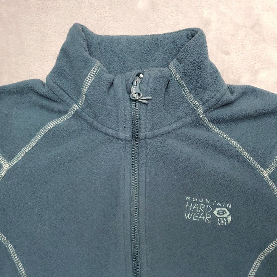 Mountain Hardwear VINTAGE Mountain Hardwear Jacket Womens S Teal Green Full Zip Outdoor Fleece Gorp Size S / US 4 / IT 40 - 2 Thumbnail