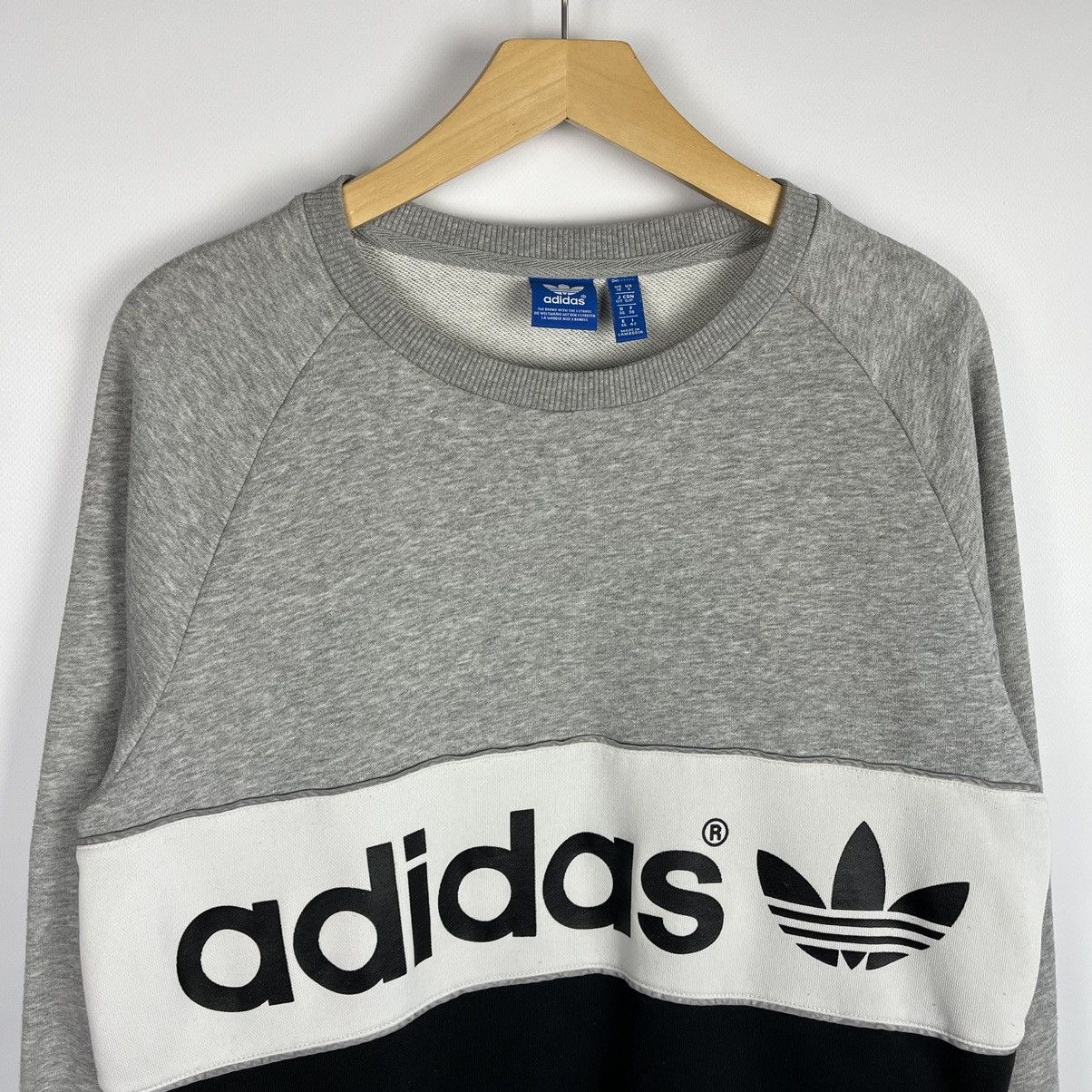 Adidas Adidas Women’s Sweatshirt Big Trefoil Logo Striped Y2K Size S / US 4 / IT 40 - 2 Thumbnail