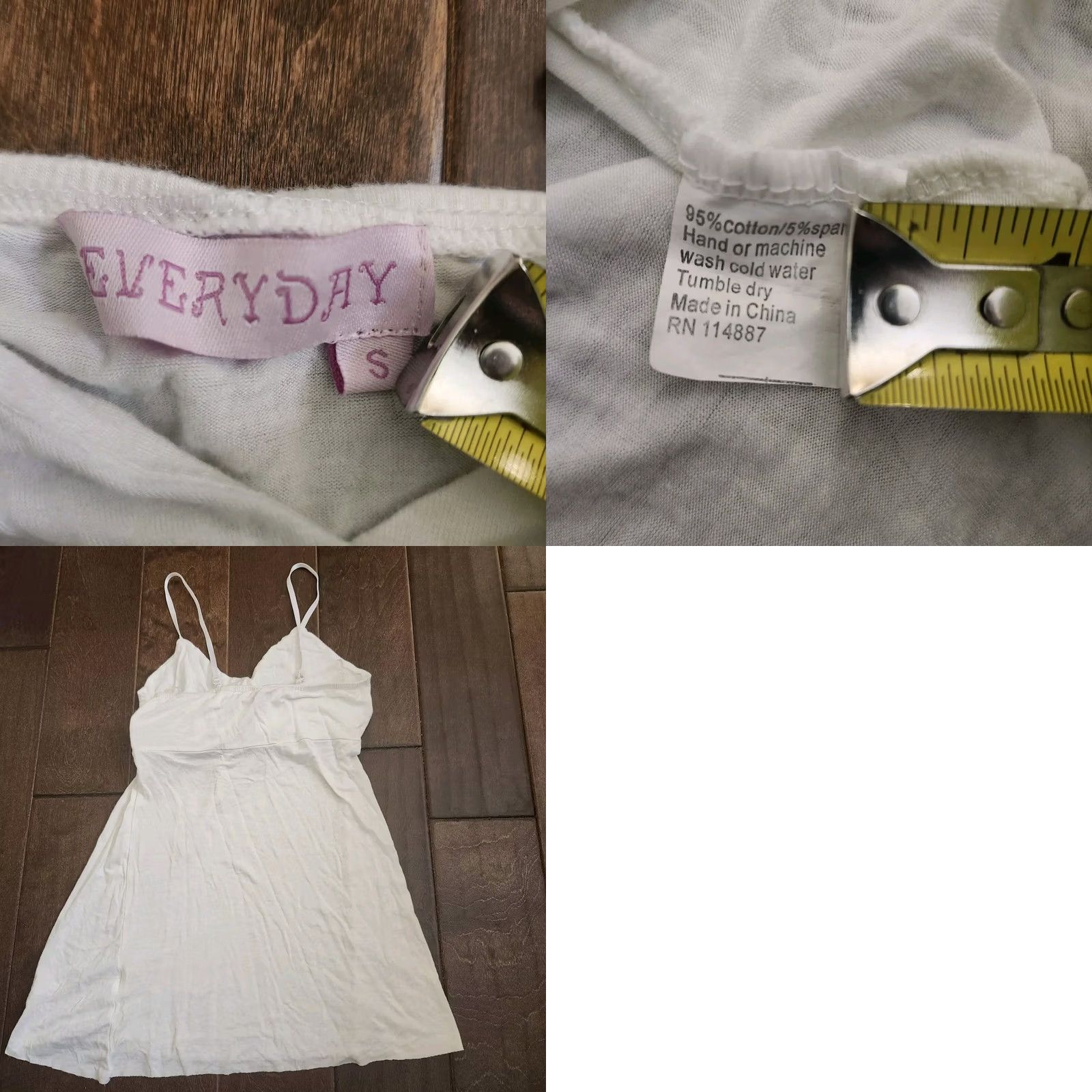 Vintage Everyday Women's White Top Sleeveless Small Blouse Cotton Polyester Casual Summer Spring Fall Lightweight Easy Care Pullover Regular Fit Size S / US 4 / IT 40 - 9 Thumbnail