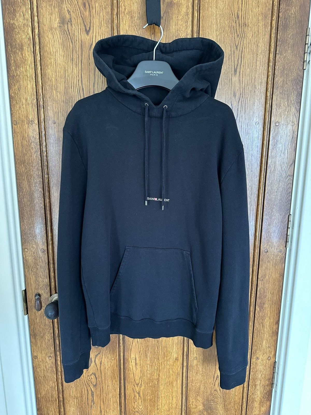 Saint Laurent Paris $990 🤑 Saint Laurent Rive Gauche logo black hoodie Small Size US S / EU 44-46 / 1 - 4 Thumbnail