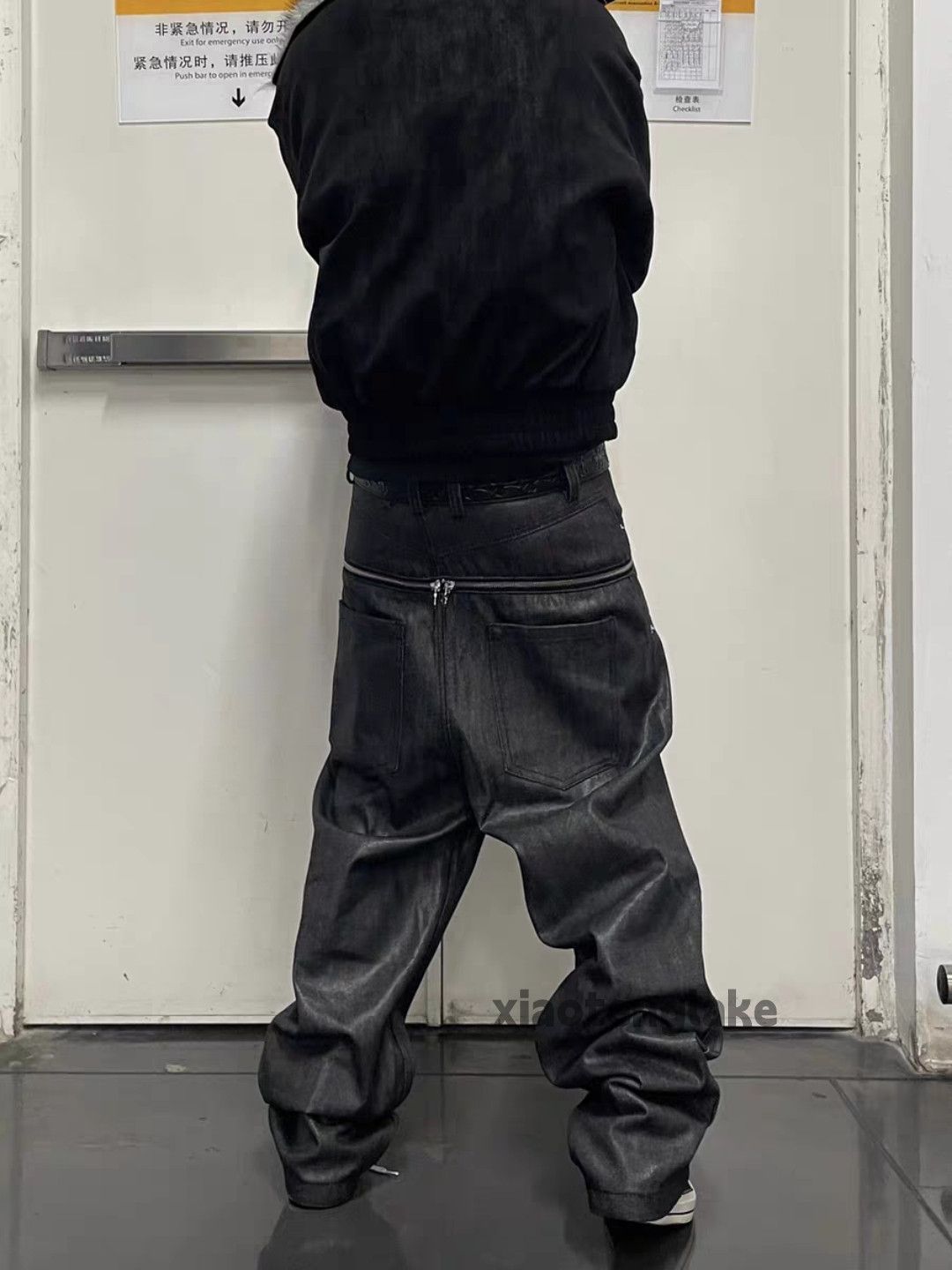 Jean Custom erd vetements style double waist baggy loose jeans Size US 32 / EU 48 - 4 Thumbnail