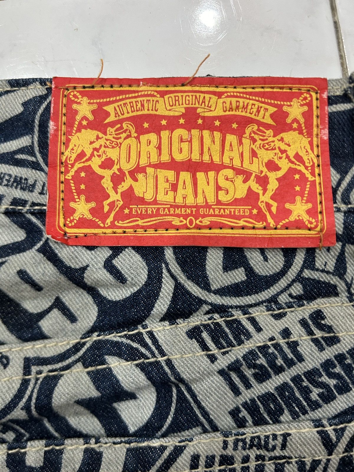 Designer × Japanese Brand Vintage Original Jeans Printed AOP Hysteric Inspired Size US 33 - 9 Thumbnail