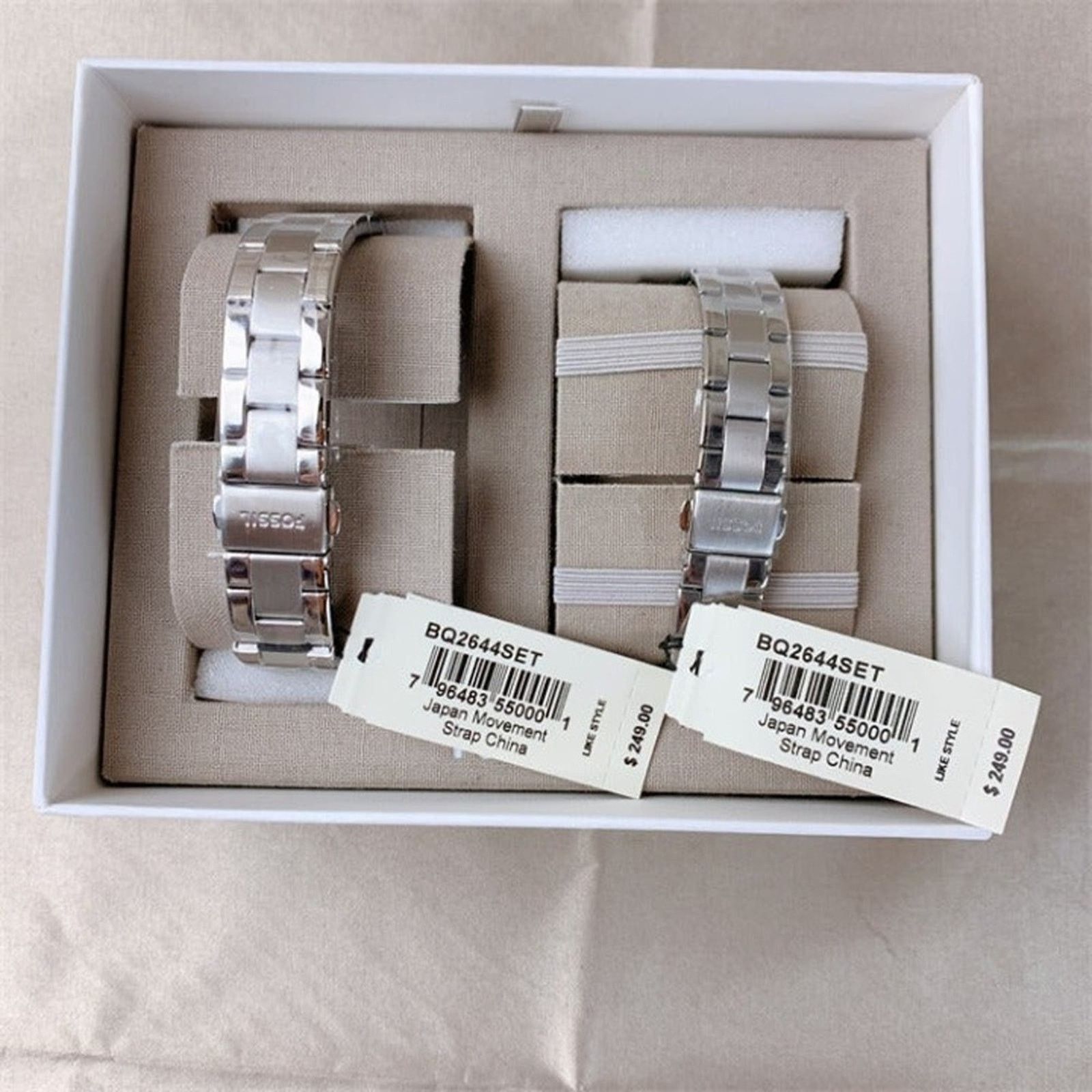 Fossil Fossil BQ2644SET His and Her Stainless Steel Watch Set Size ONE SIZE - 4 Thumbnail