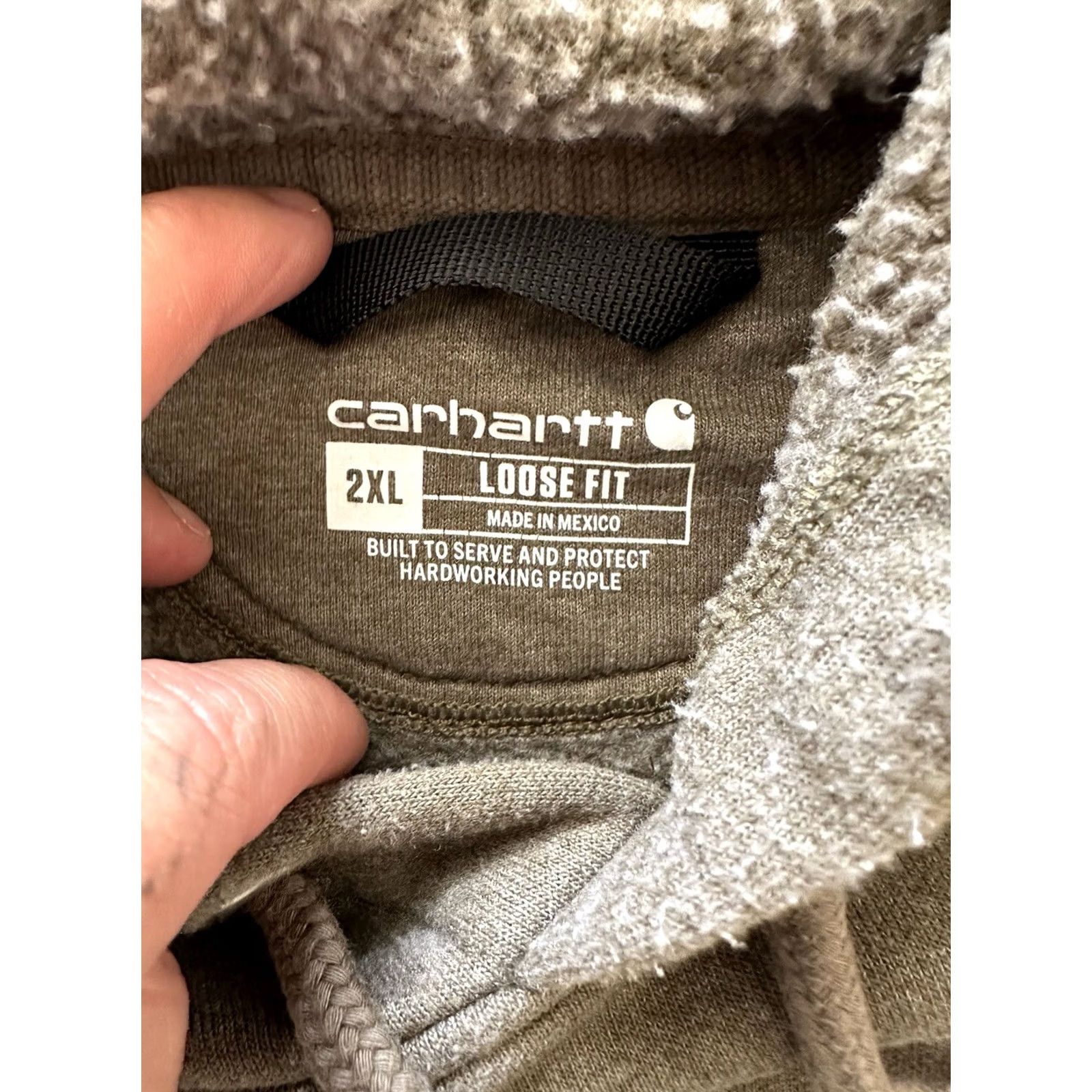 Carhartt VINTAGE CARHARTT HOODIE MEN'S SIZE XXL LOOSE FIT MIDWEIGHT OLIVE LOGO GRAPHIC Size US XXL / EU 58 / 5 - 4 Thumbnail