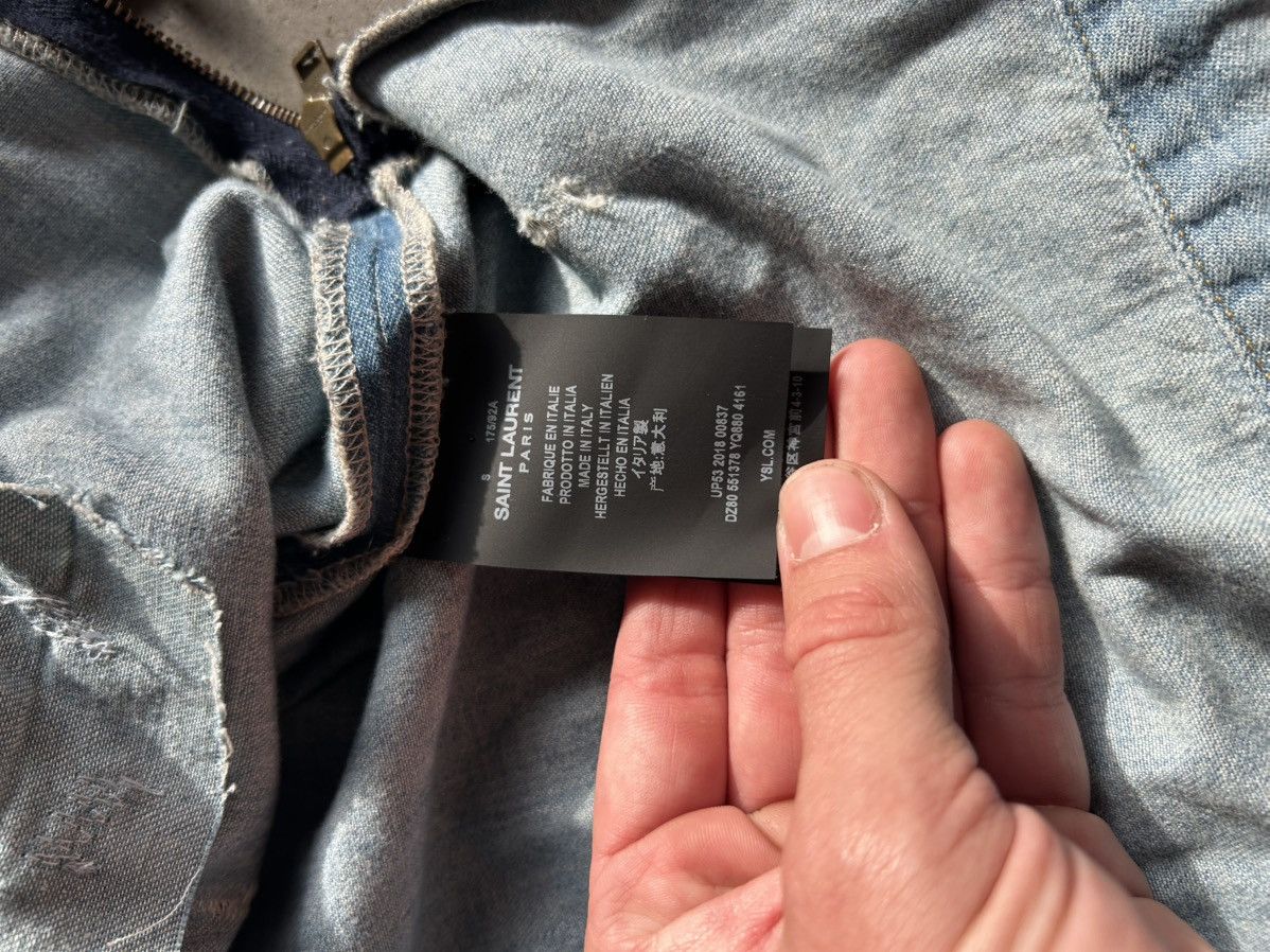 Saint Laurent Paris × Yves Saint Laurent SAINT LAURANT DENIM HOODIE - 2019 SS RUNWAY Size US S / EU 44-46 / 1 - 5 Thumbnail