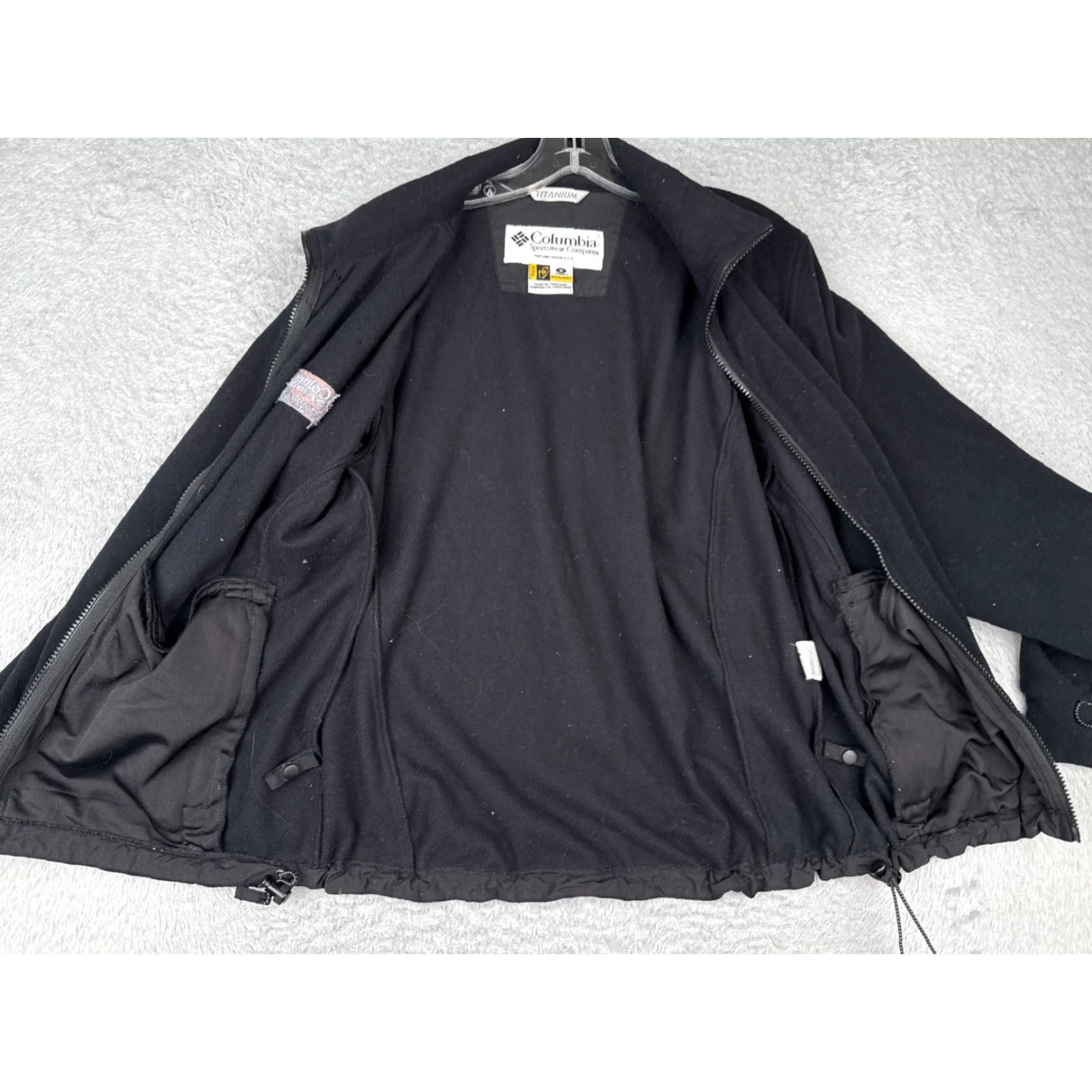 Vintage Columbia Jacket Women M Black Interchange Titanium Polyester Fleece Full Zip Hooded Lightweight Pockets Outdoor Vintage No Size M / US 6-8 / IT 42-44 - 2 Thumbnail
