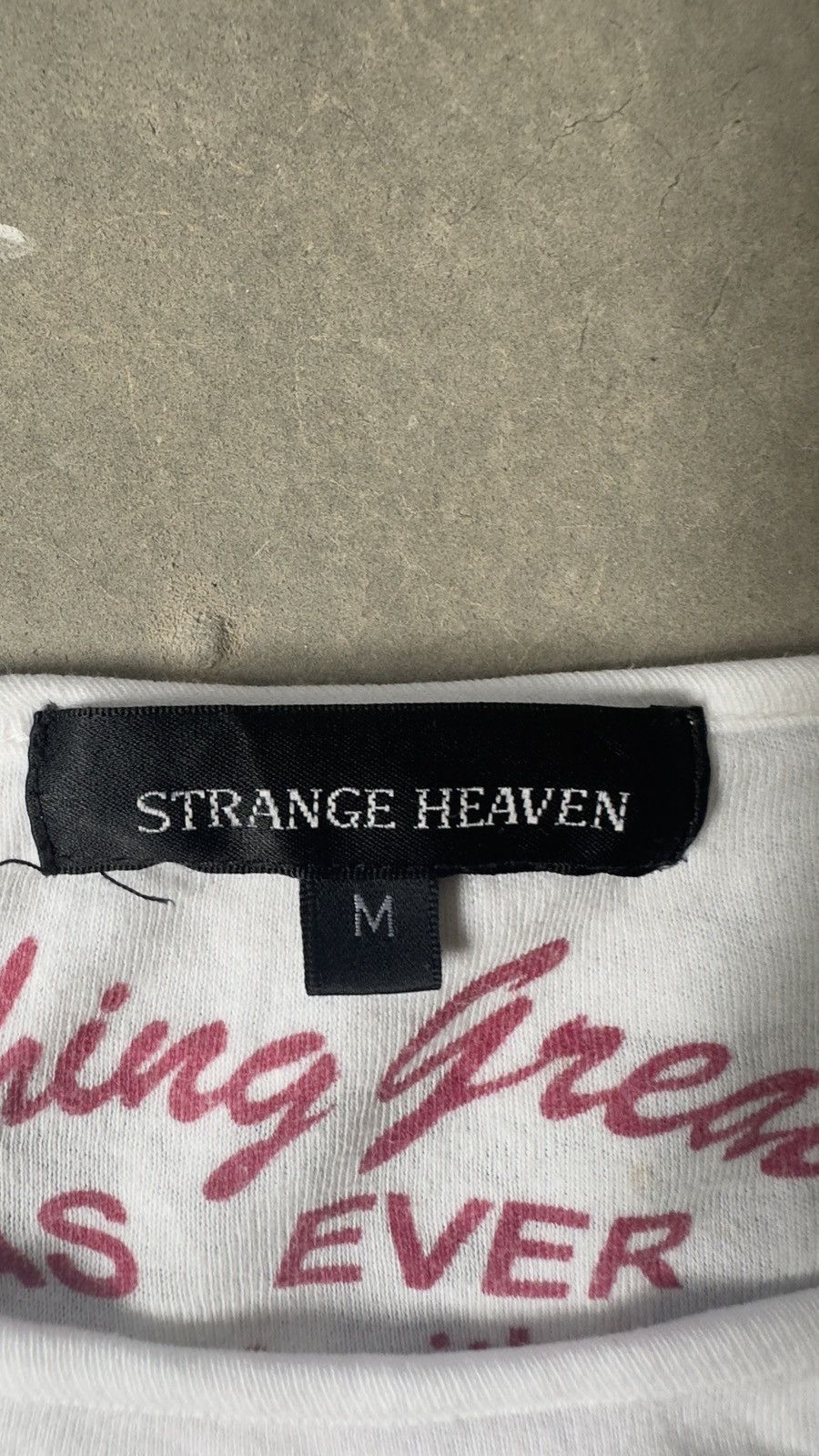 Japanese Brand VINTAGE STRANGE HEAVEN HYSTERICS CROPPED LS TEE Size US M / EU 48-50 / 2 - 5 Thumbnail