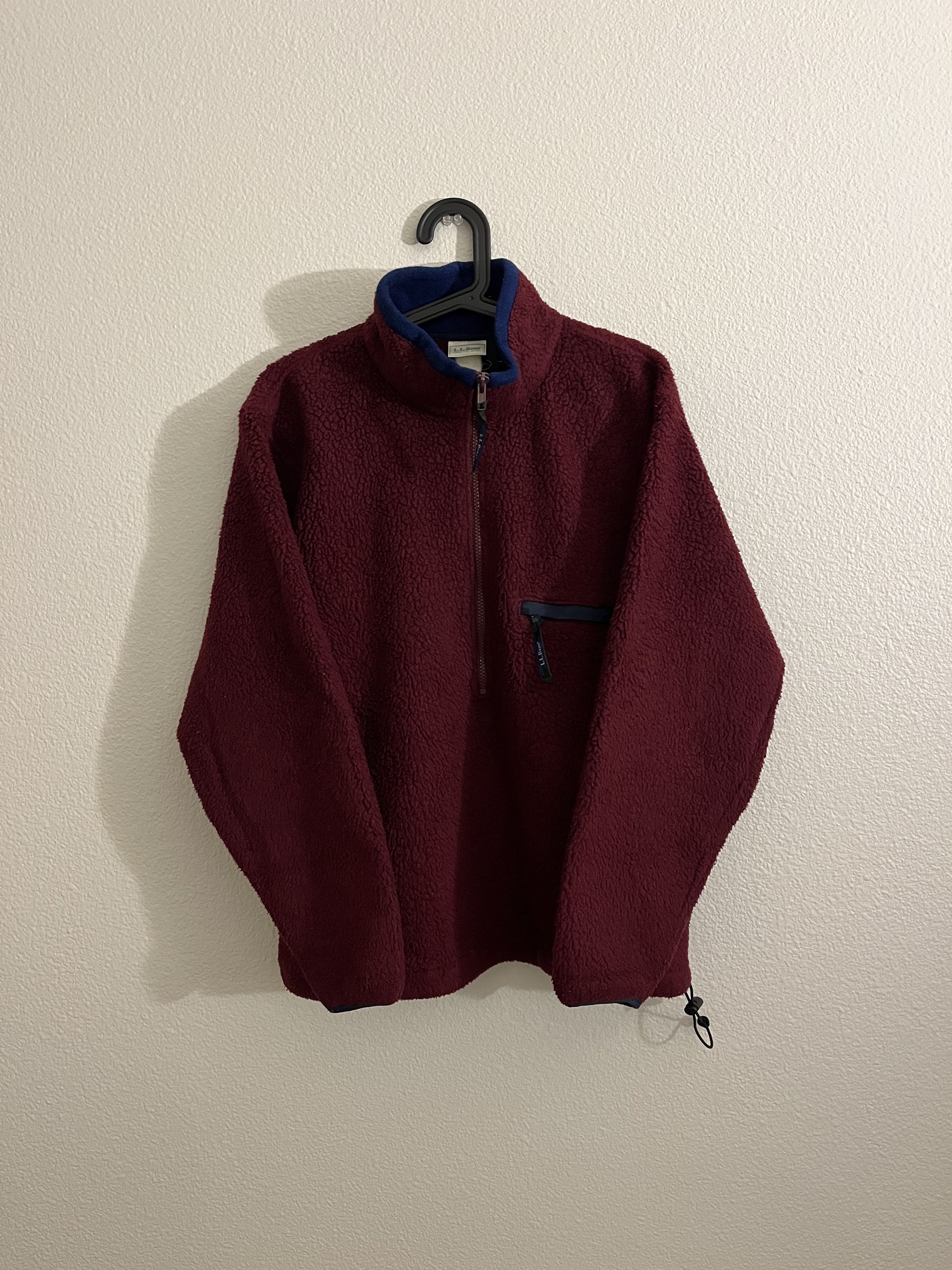 L.L. Bean Vintage L.L. Bean Deep Pile Maroon Fleece Size US S / EU 44-46 / 1 - 1 Thumbnail