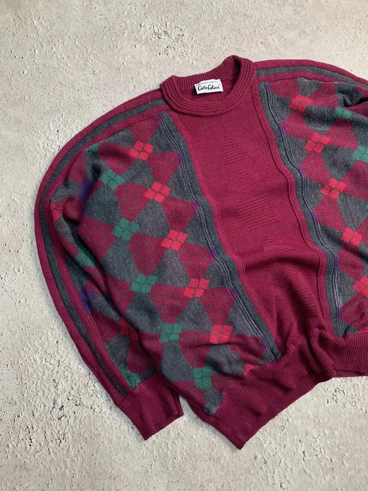 Carlo Colucci × Coogi × Vintage Vintage Carlo Colucci Coogi Style Sweater Multicolour tundra Size US L / EU 52-54 / 3 - 9 Thumbnail