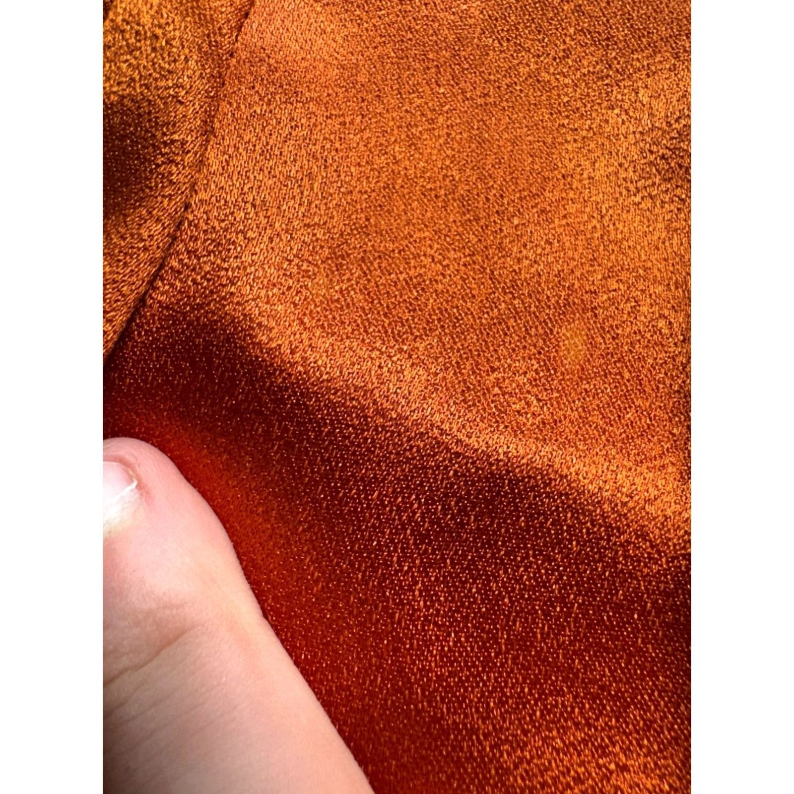 Vintage VINTAGE Womens Blazer Shirt Satin Peplum Lace Orange 16in Pit to Pit 22in Length Small Womens Size S / US 4 / IT 40 - 5 Thumbnail
