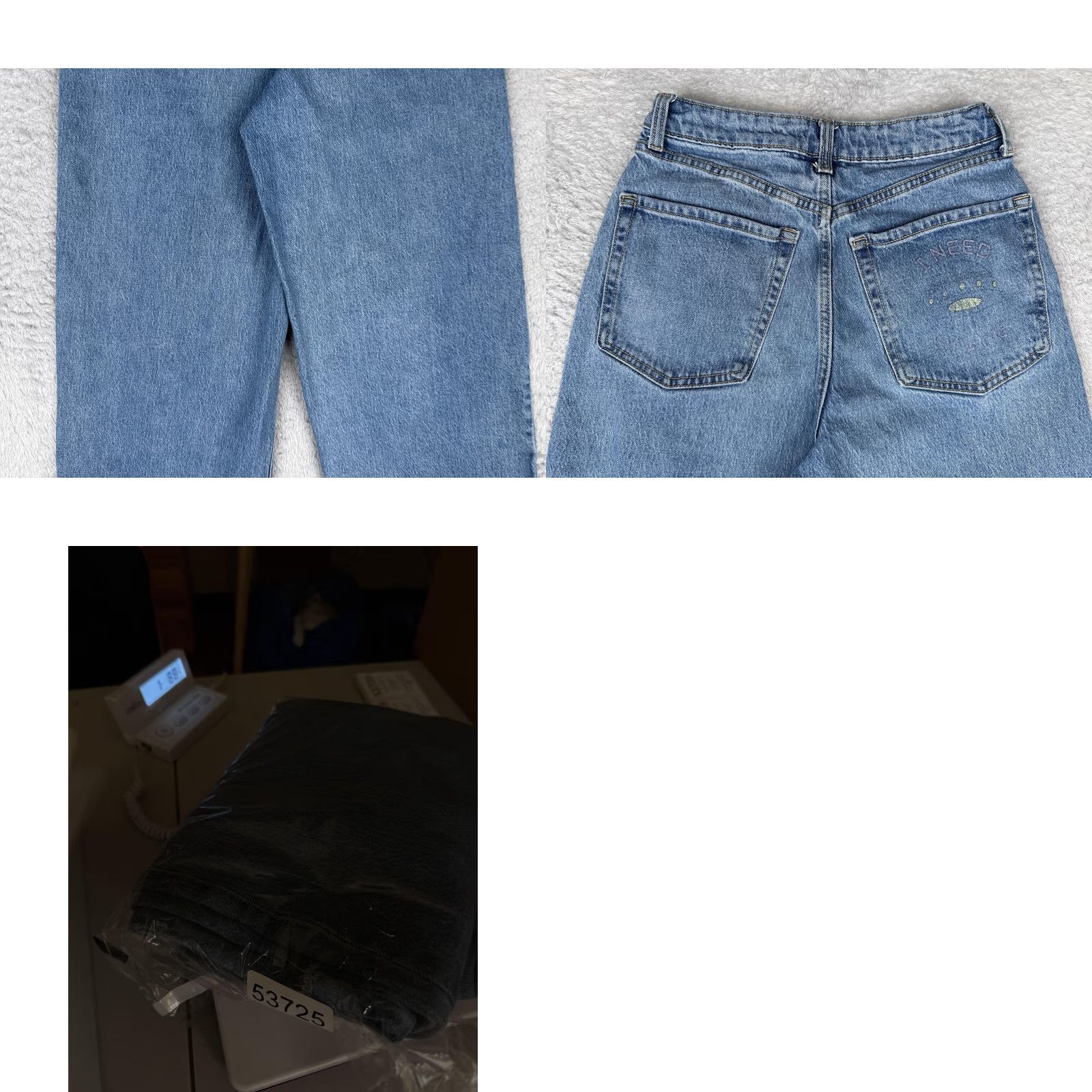 Vintage VINTAGE is not applicable; Wild Fable Jeans Womens 4 Blue High Rise Wide-Leg Crop Glitter Denim 90s Pockets 5-Pocket Design Zip Fly Size 27" / US 4 / IT 40 - 10 Thumbnail