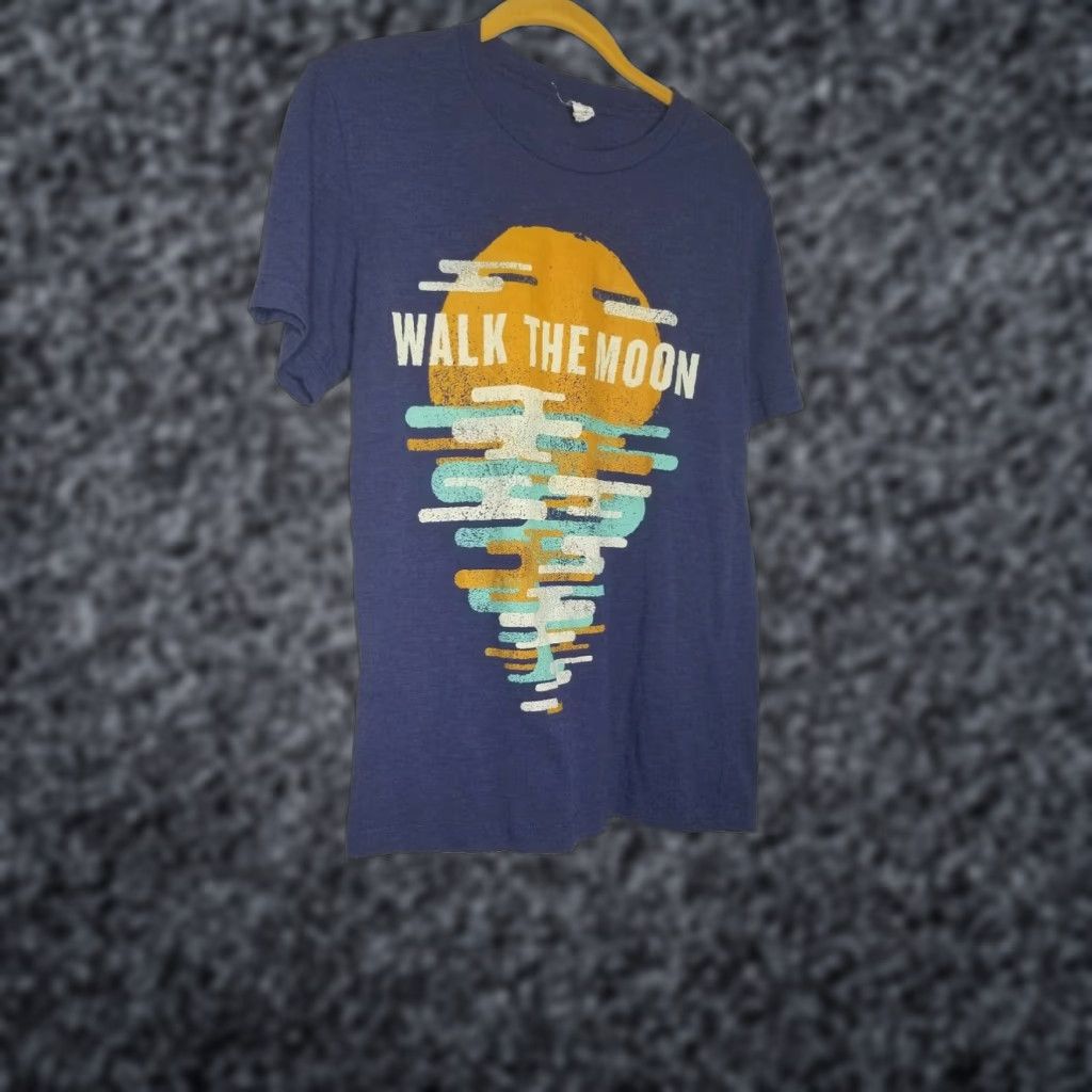 Vintage Walk the Moon Band Tour T Shirt Mens Blue Graphic Tee Small Size US S / EU 44-46 / 1 - 1 Thumbnail