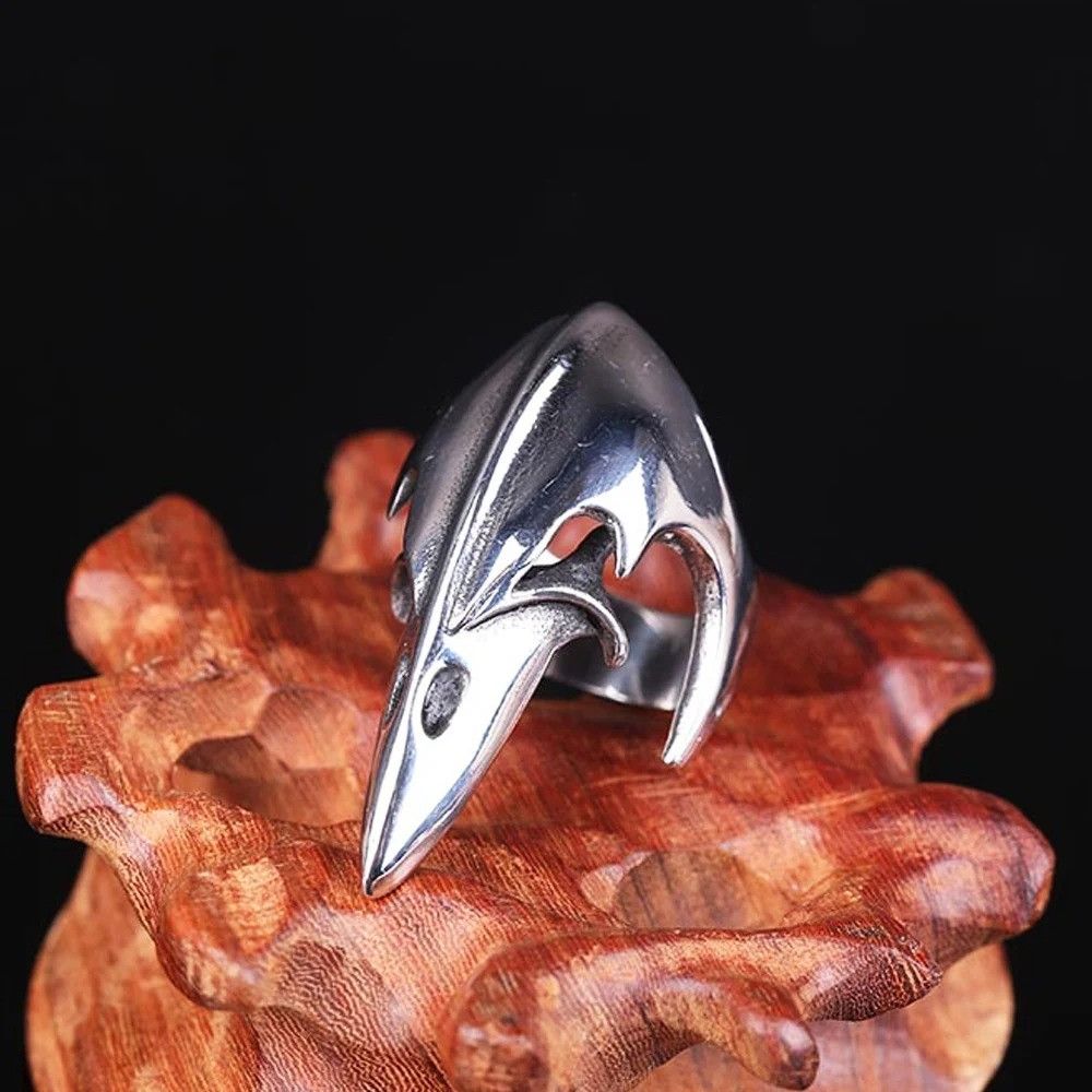 Vintage Vintage Crow Skull Ring Size ONE SIZE - 6 Thumbnail