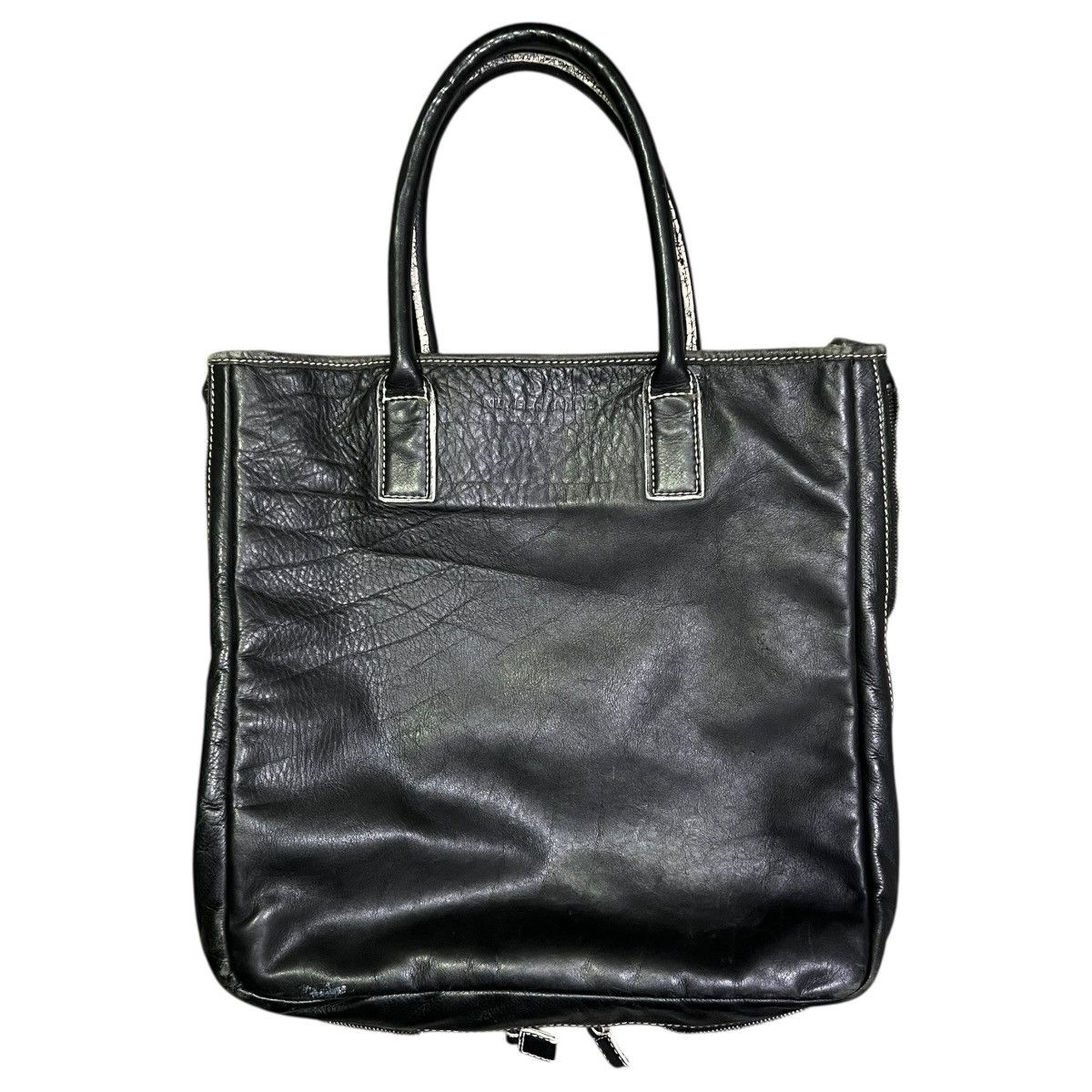 Number (N)ine NUMBER (N)INE 2000's Archive Leather Expandable Tote Bag Size ONE SIZE - 9 Thumbnail