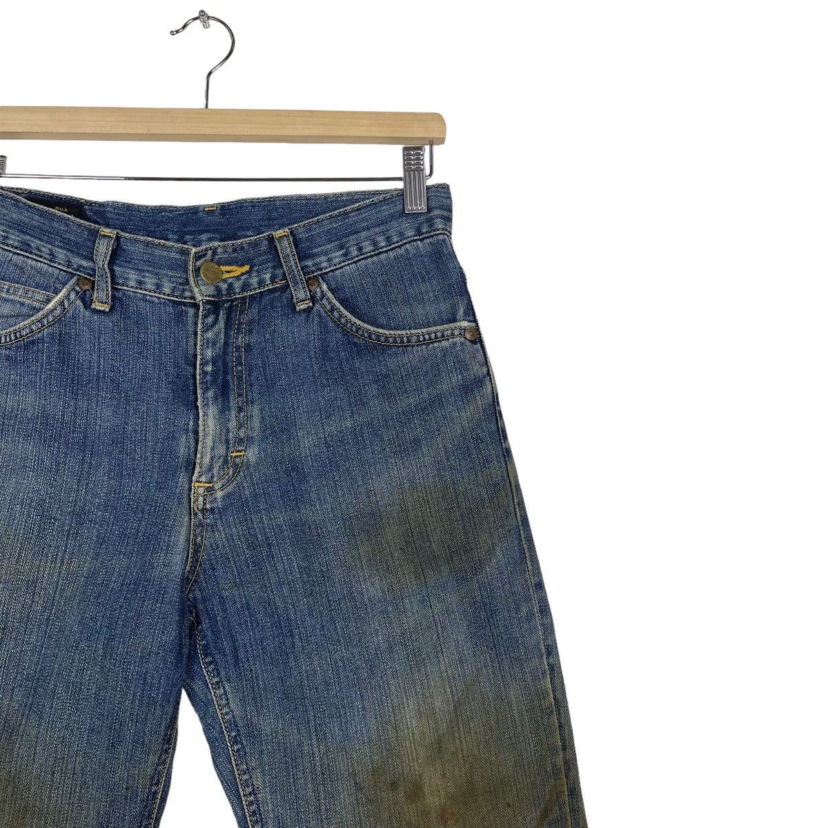 Lee Lee Rider Ripped Denim Zipper Fly Blue Jeans Size US 30 / EU 46 - 5 Thumbnail