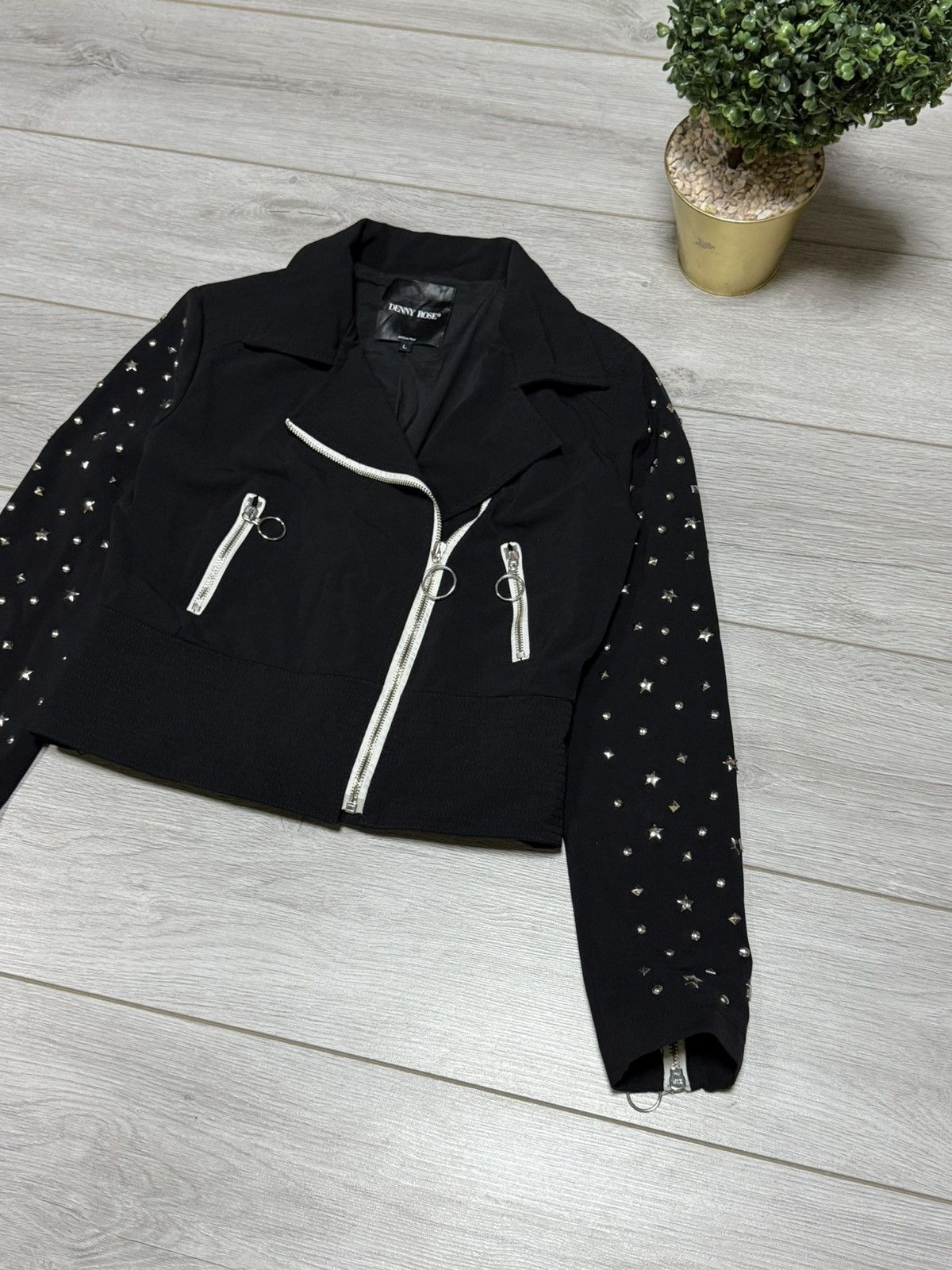 Other Denny Rose studded stars Jacket zip designer jkde eb0 Size L / US 10 / IT 46 - 2 Thumbnail