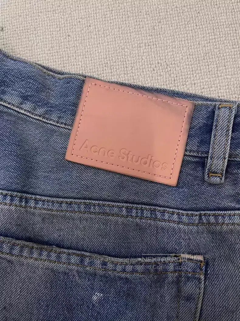 Acne Studios Acne Studios SS25 Painted Wide Leg Mid Rise Loose Fit Deni Size US 32 / EU 48 - 3 Thumbnail