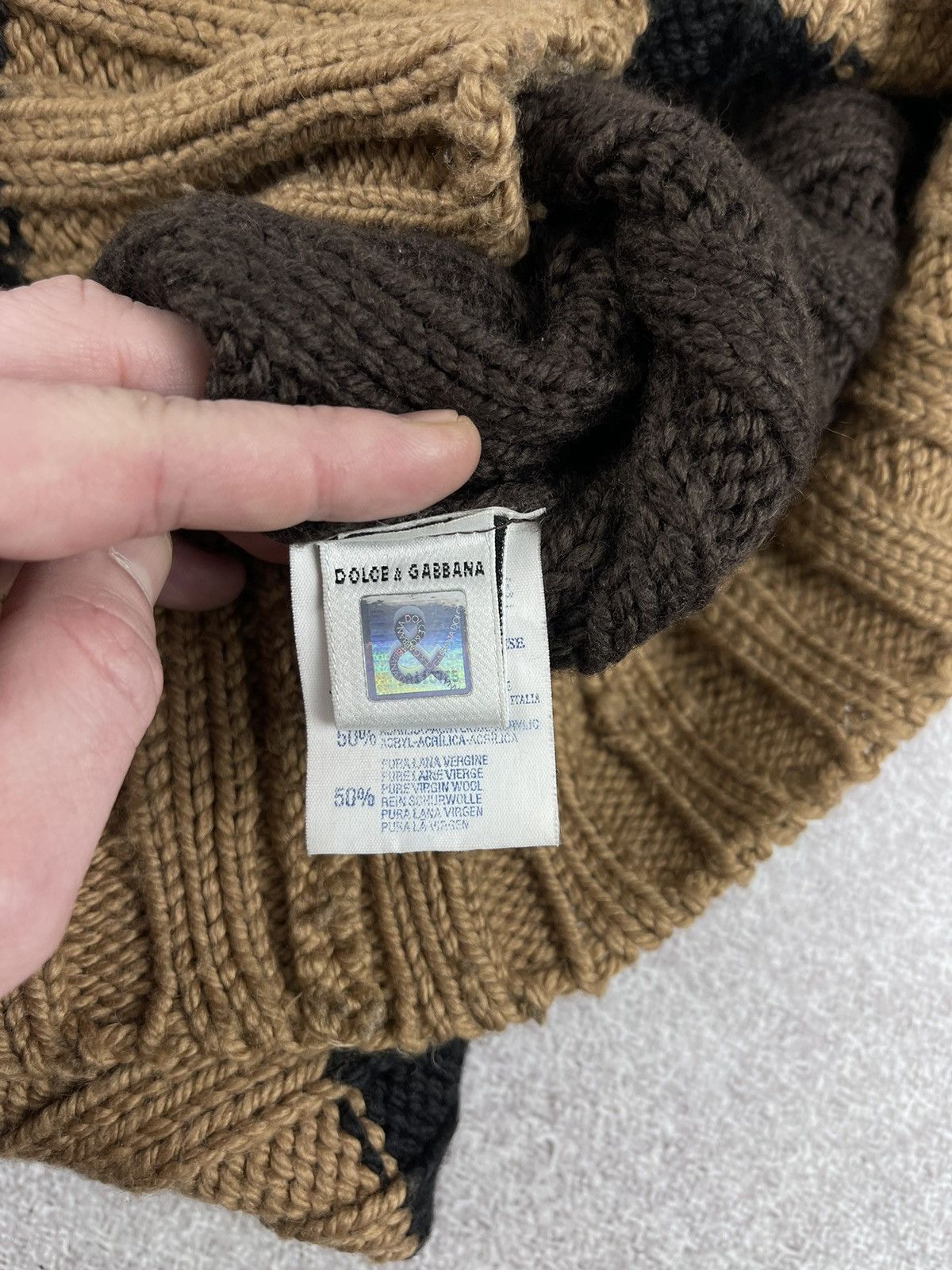 Dolce & Gabbana × Vintage Vintage Dolce & Gabbana Wool Knit Turtleneck Sweater Size L / US 10 / IT 46 - 8 Thumbnail