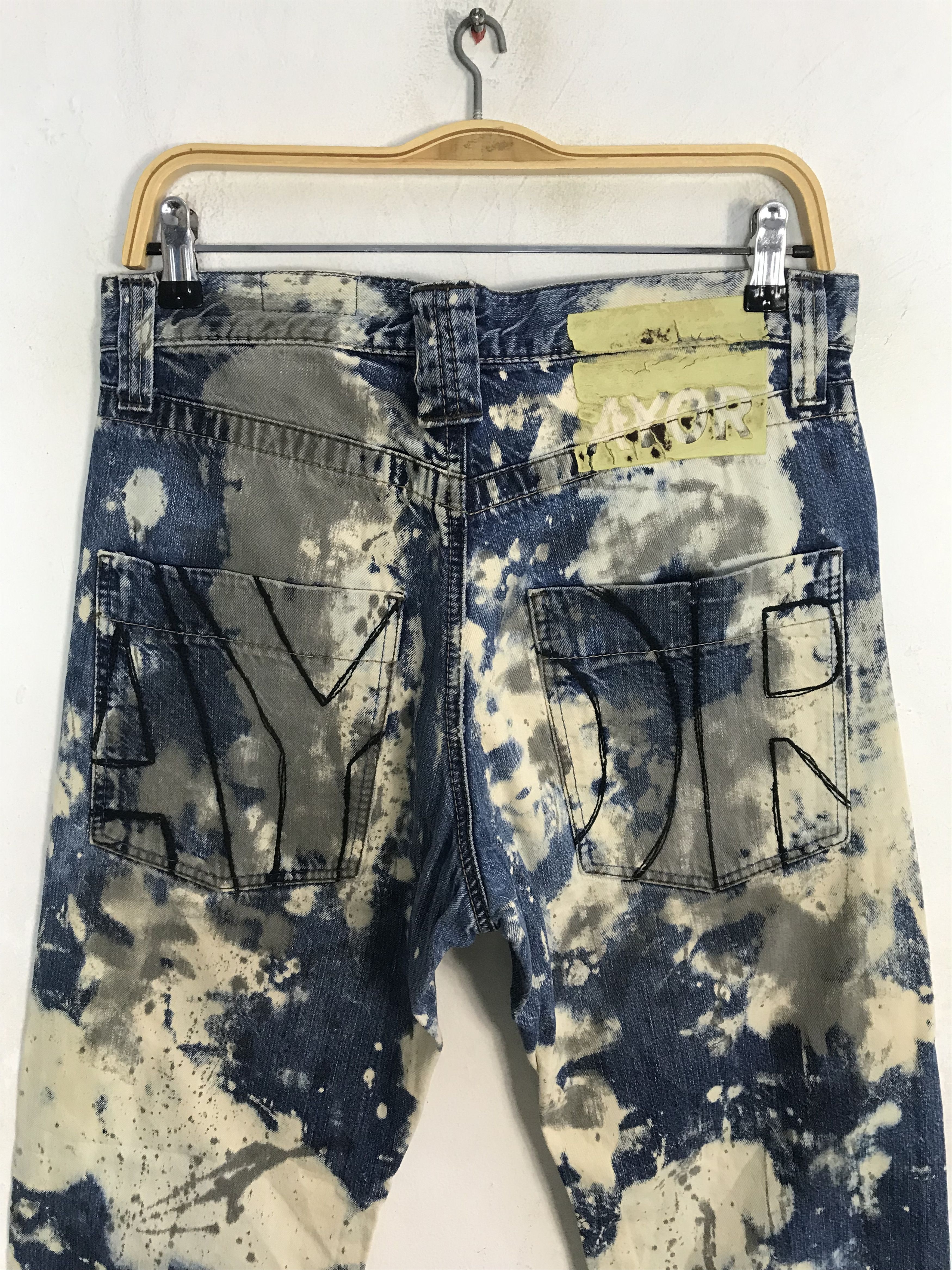 Other Distressed Ayor Bleach Pocessing Denim Jeans Straight Cut Size US 32 / EU 48 - 6 Thumbnail