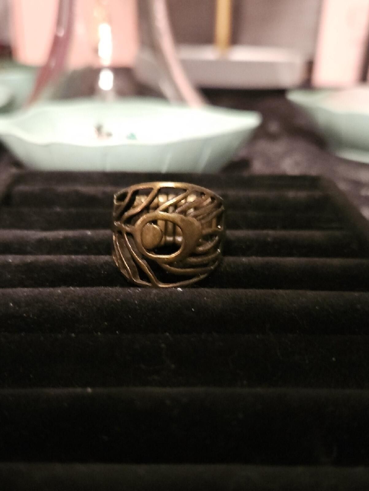 Other Antique Bronze Statement Ring Bronze Size 6 With Stretch Size ONE SIZE - 1 Thumbnail