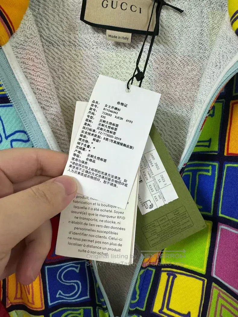 Gucci Gucci Square letter full print half-zipper sweatshirt Size US XXS / EU 40 - 5 Thumbnail
