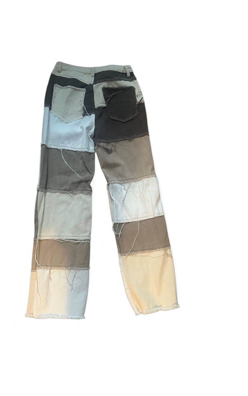 Vintage Vintage Patchwork Cargo Pants – Earth Tones – Unisex Size 29" - 3 Thumbnail