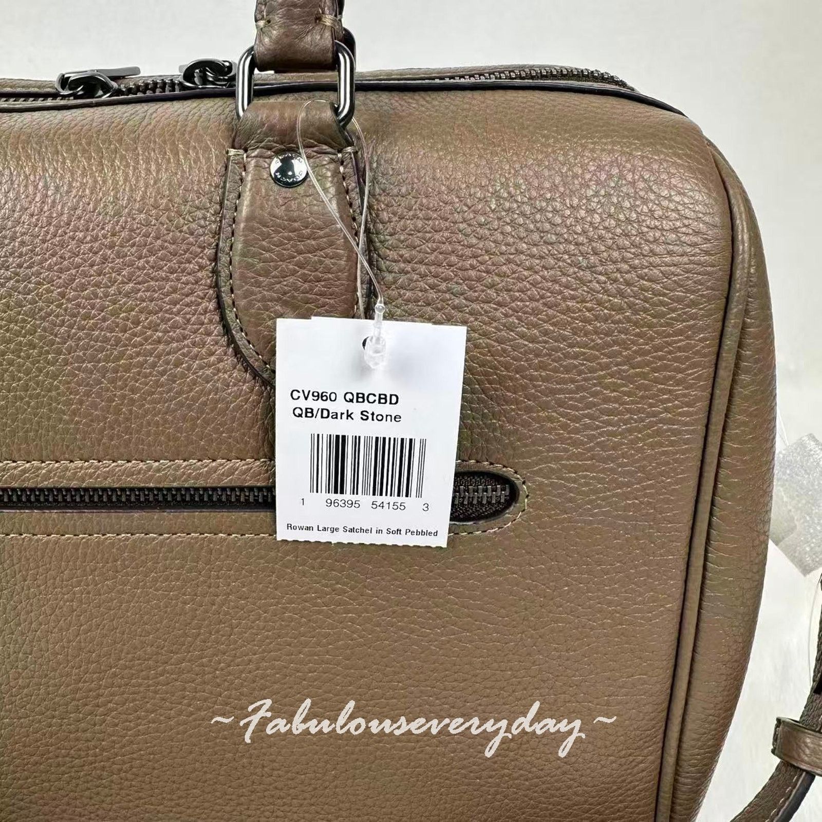 Coach Coach Rowan Large Satchel Crossbody Leather/QB/Dark Stone Size ONE SIZE - 5 Thumbnail