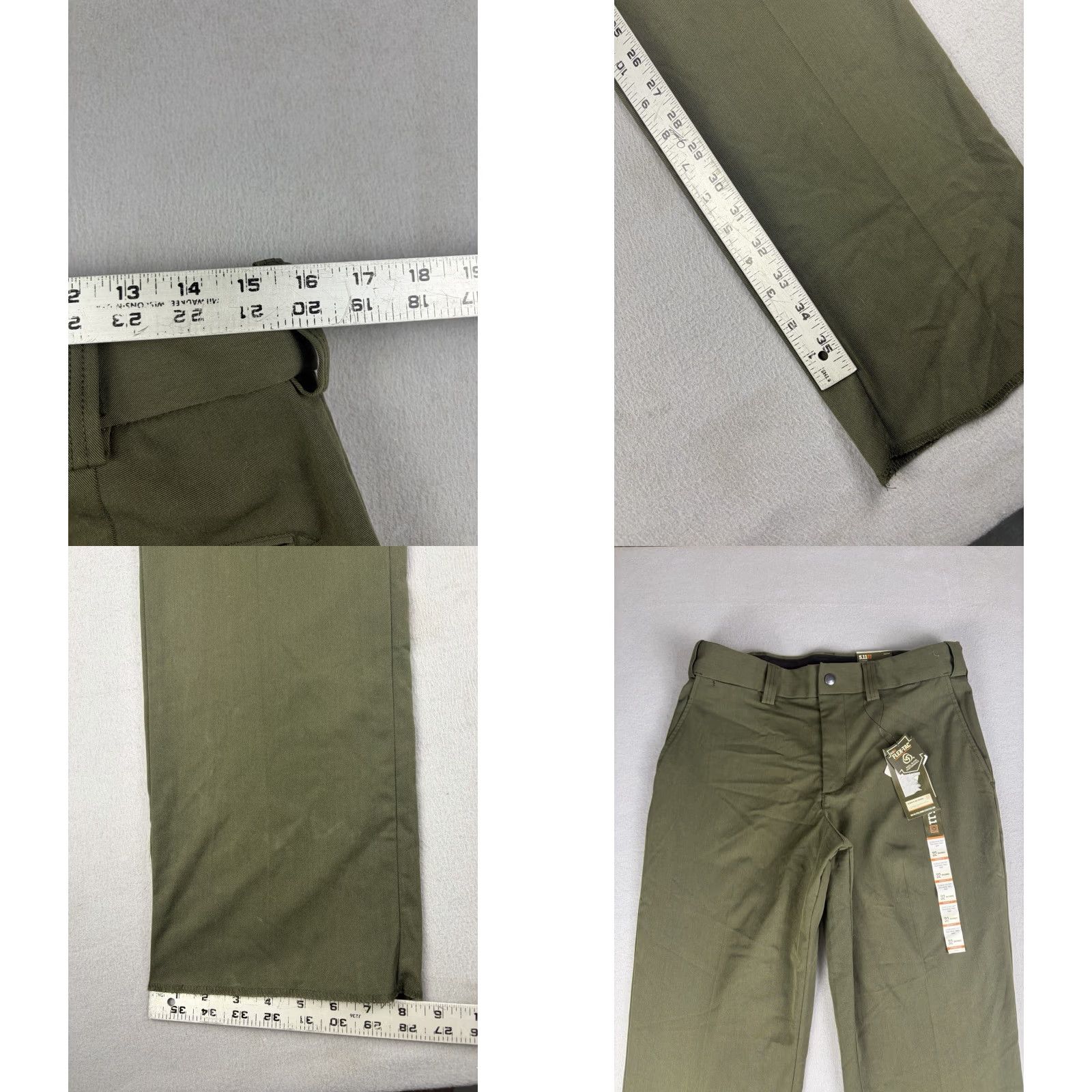 Vintage 5.11 Tactical Pants Men’s Size 32 Green Wool Poly Twill Workwear Cargo Pocket Flat Front Athletic Regular Inseam 37 in Vietnam USA Army Transportation Size US 32 / EU 48 - 8 Thumbnail