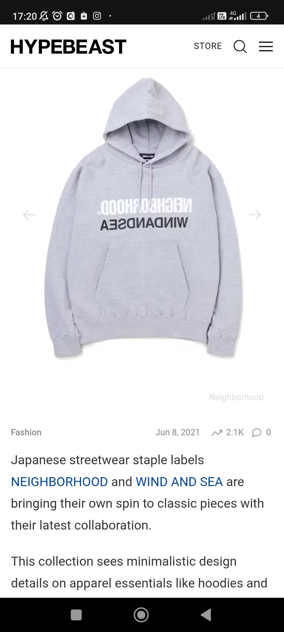 Japanese Brand Neighborhood X Wind And Sea Hoodie Size US L / EU 52-54 / 3 - 8 Thumbnail