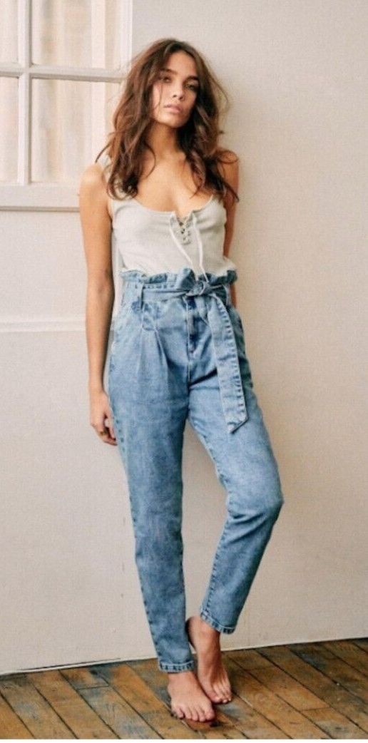 Sezane Sezane Alvin Slouchy High Rise Jeans in Light Vintage Washed Size 24" / US 00 / IT 34 - 13 Thumbnail