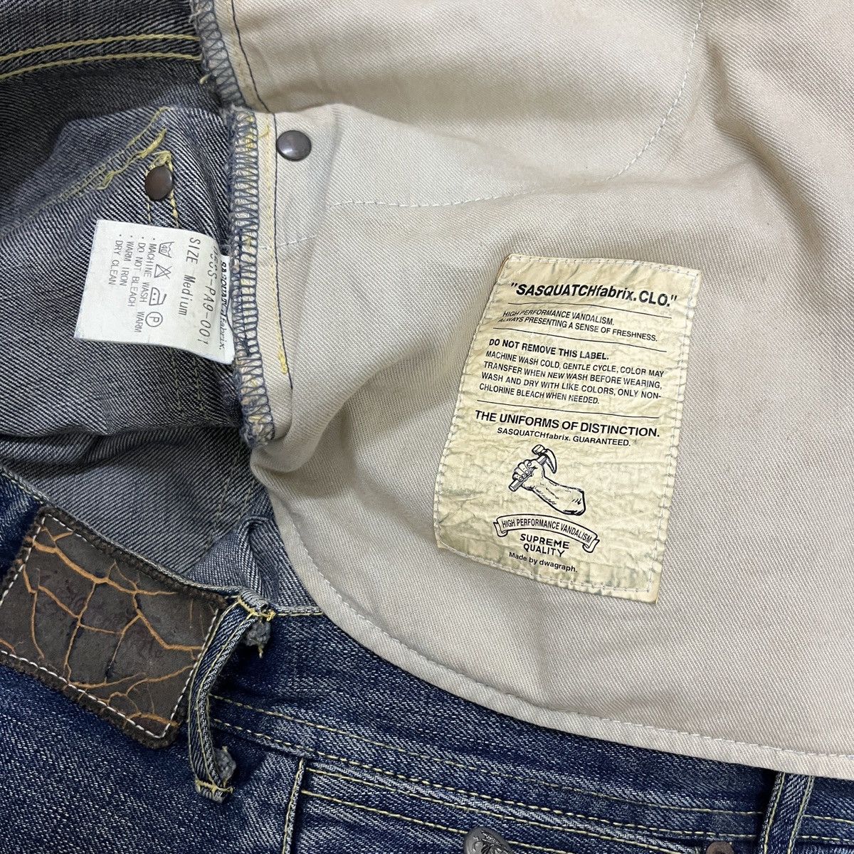 Sasquatchfabrix Vintage Sasquatchfabrix Logo Patch Denim Size US 34 / EU 50 - 9 Thumbnail