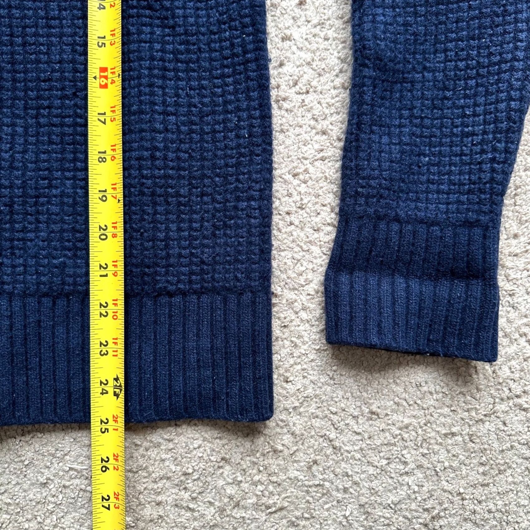 Banana Republic Banana Republic Sweater Mens Medium Wool Cardigan Navy Blue Cowl Neck Size US M / EU 48-50 / 2 - 7 Thumbnail