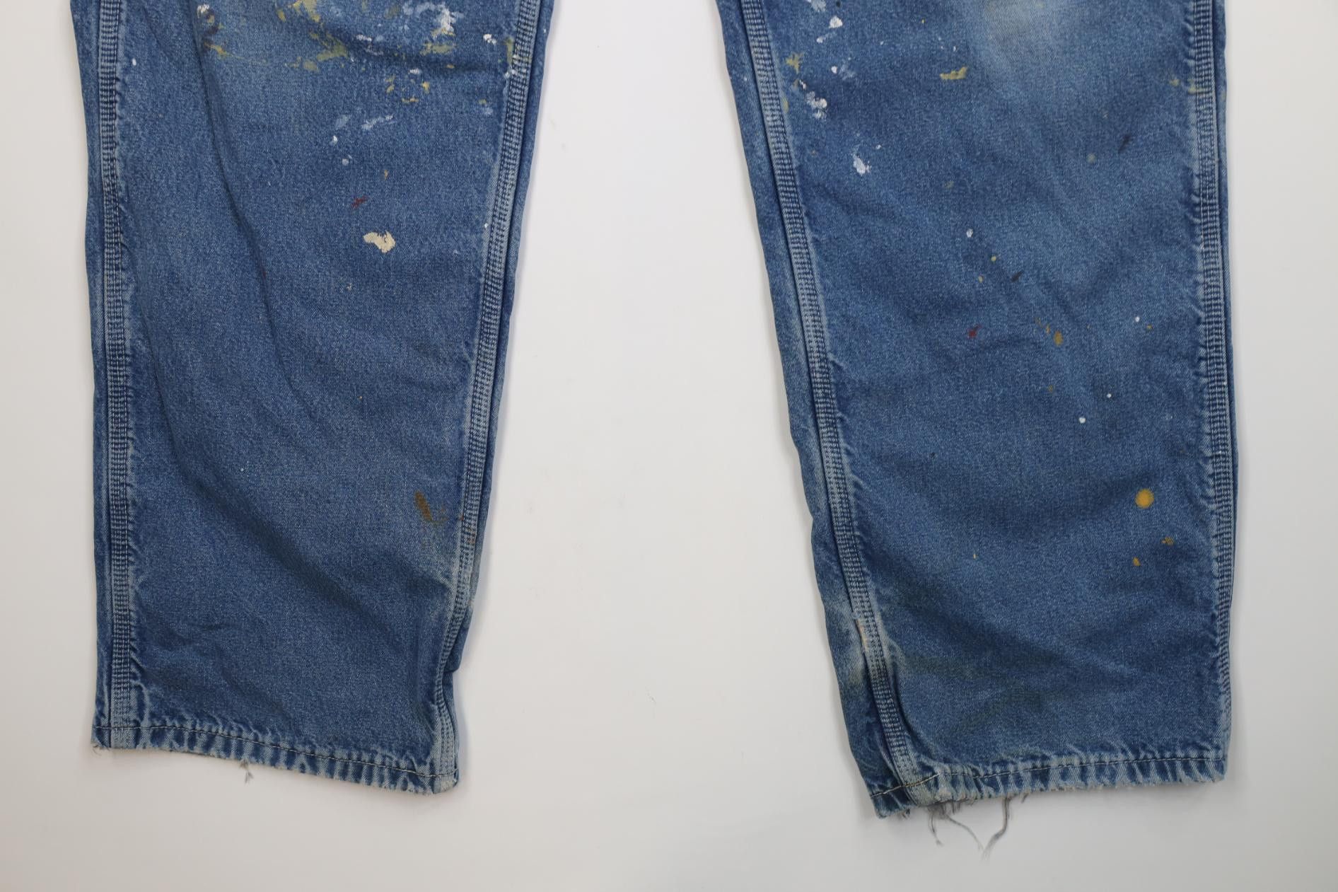 Carhartt Vintage 90s Carhartt Flannel Lined Wide Leg Dungaree Jeans Size US 36 / EU 52 - 5 Thumbnail