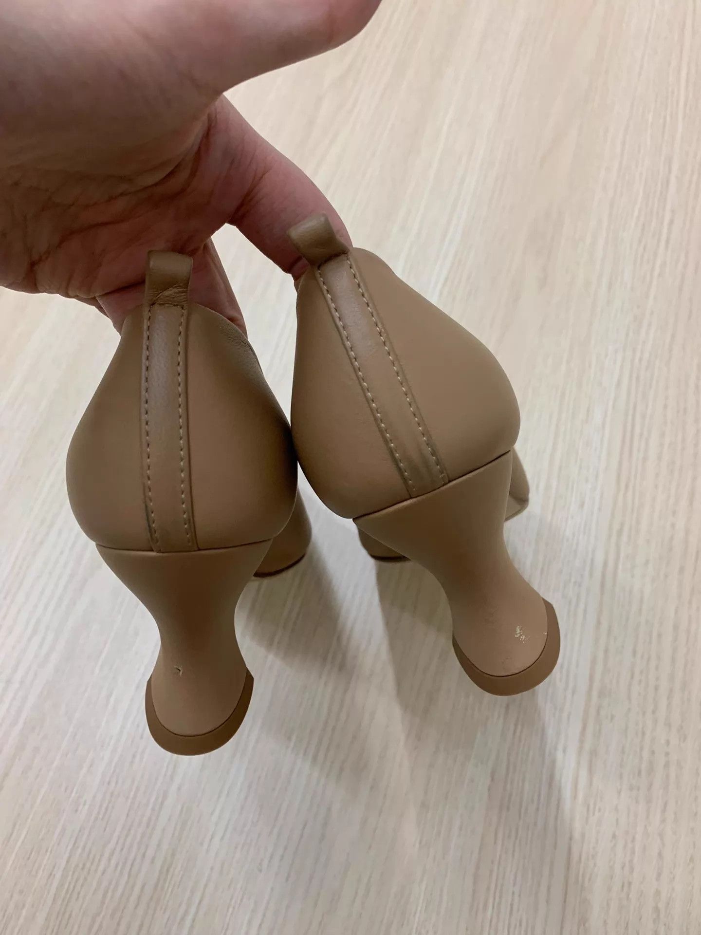 Bottega Veneta BOTTEGA VENETA Women's Milk Tea High Heels 38 New Size US 7.5 / IT 37.5 - 4 Thumbnail