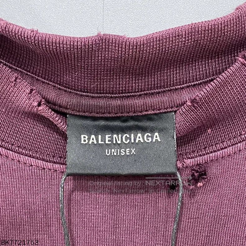 Balenciaga Balenciaga Wine Red Tape Short Sleeve Size US M / EU 48-50 / 2 - 5 Thumbnail