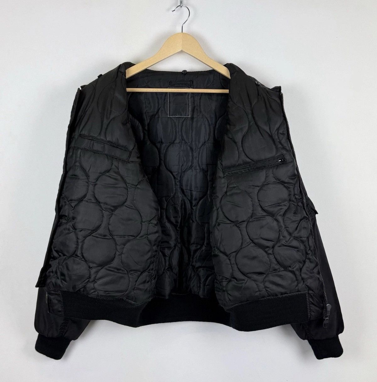 MIL-TEC Mil-Tec SWAT CWU Bomber Jacket Black Full Zip Nylon Military Size US XL / EU 56 / 4 - 9 Thumbnail