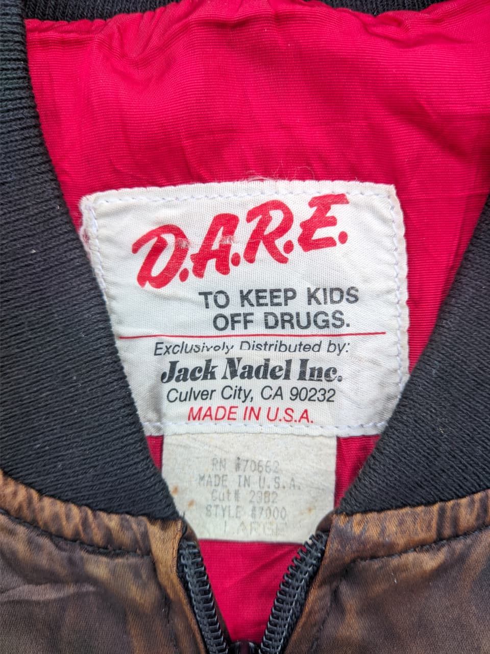 D.A.R.E Vintage 90s D.A.R.E Bomber Jacket Size US L / EU 52-54 / 3 - 6 Thumbnail