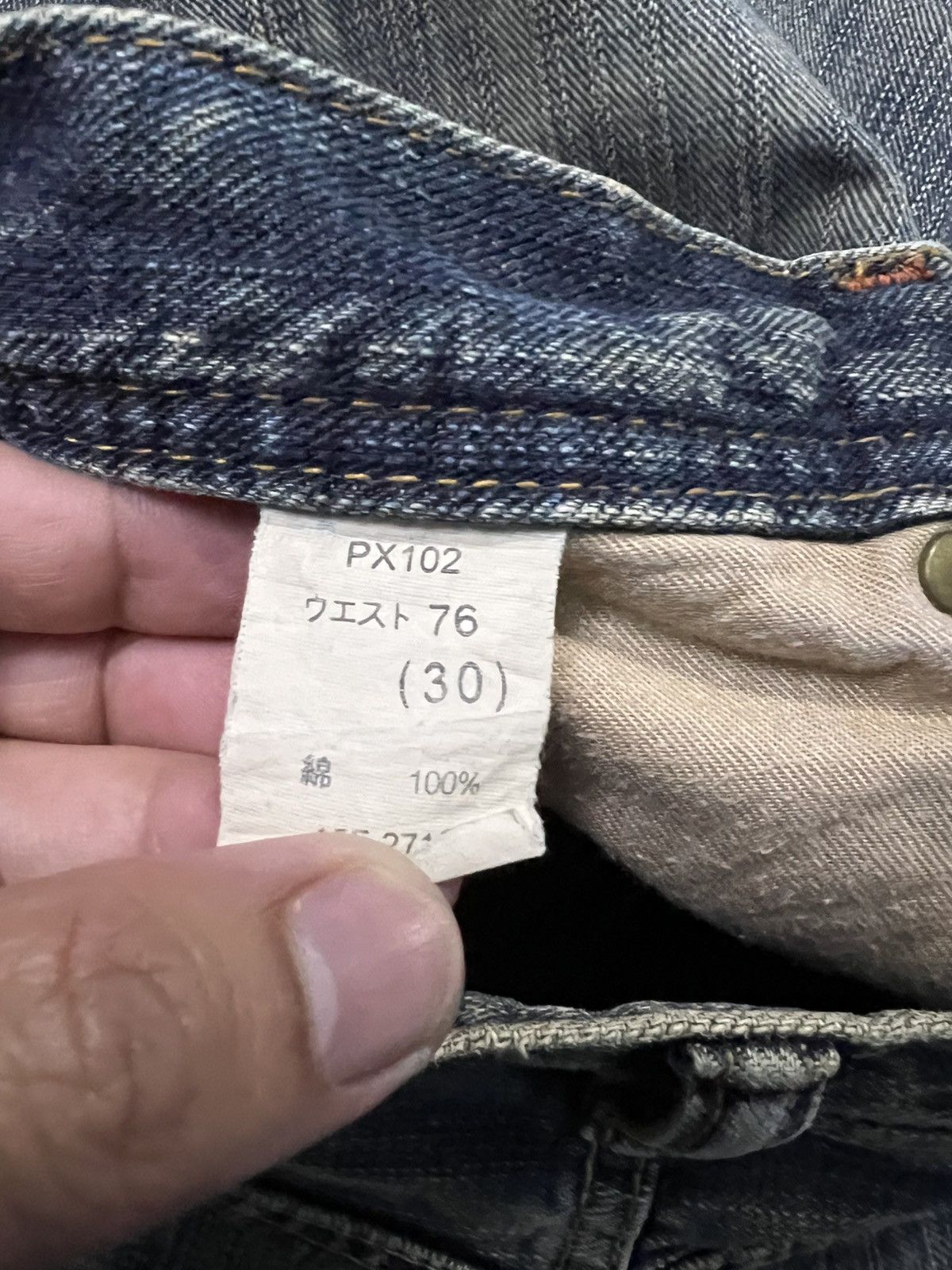 Japanese Brand Vintage GL Heart Faded Rusty Jean Very Rare Size US 30 / EU 46 - 15 Thumbnail