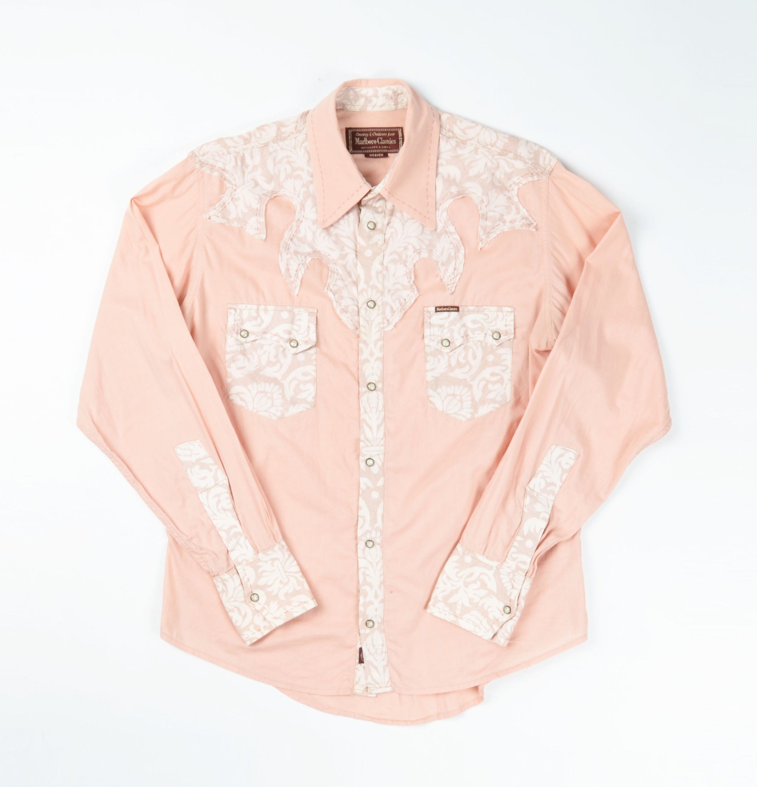 Marlboro Vintage Marlboro Classics Peach Western Button Up Shirt Size US M / EU 48-50 / 2 - 1 Thumbnail