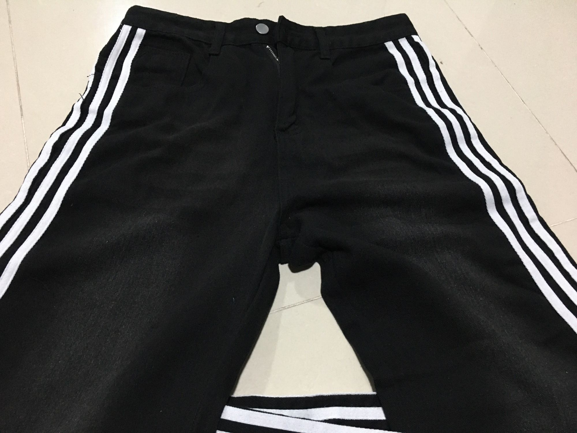 Japanese Brand Casual Baggy Stripes New Embroidered Pants Size US 36 / EU 52 - 3 Thumbnail