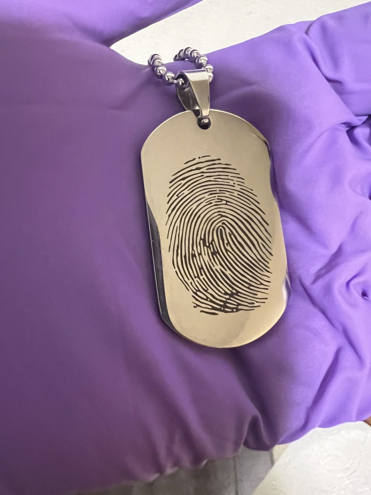 Sterling Silver Dog Tag Necklace Size ONE SIZE - 2 Thumbnail