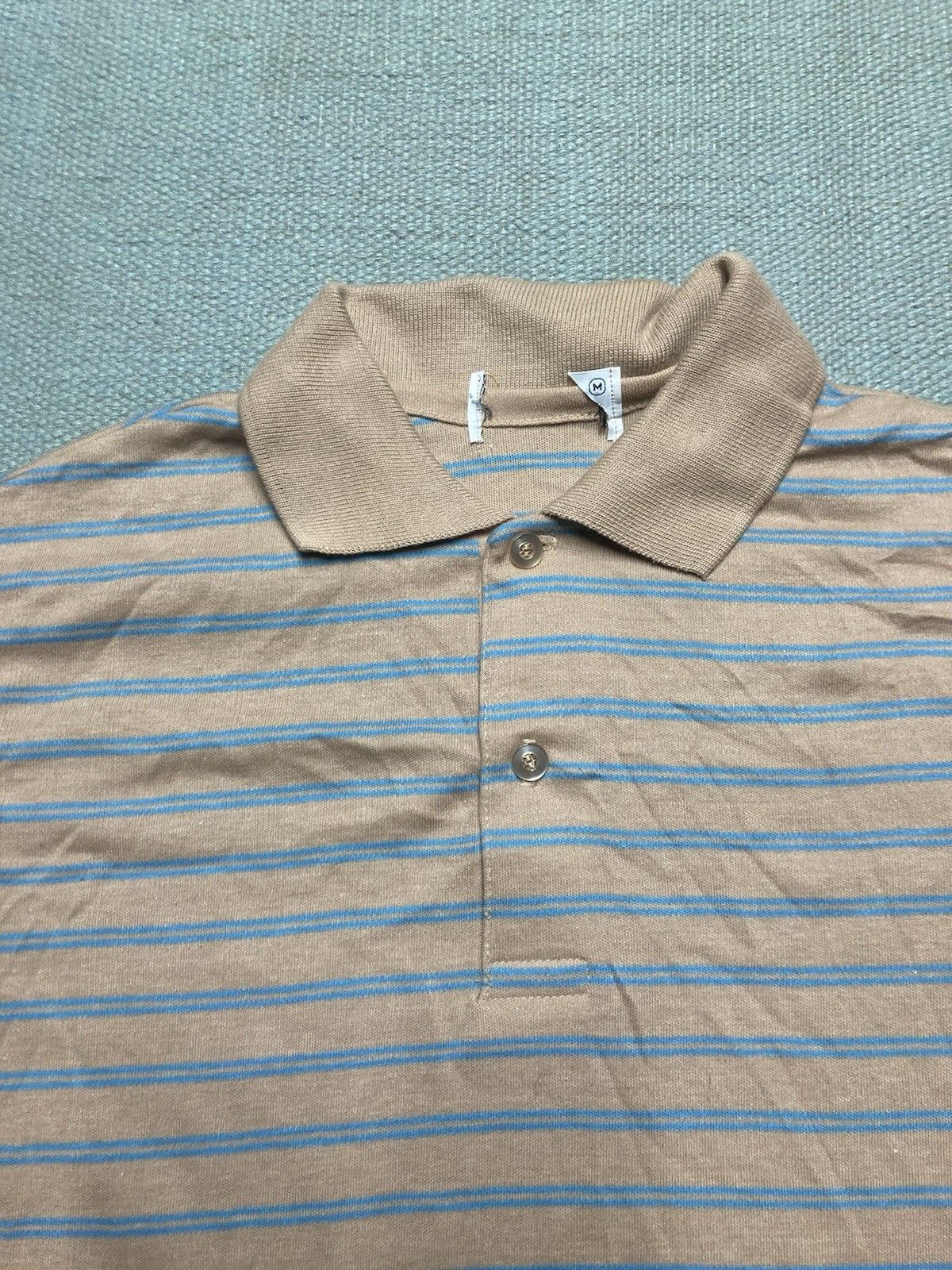 Vintage Vintage 80s polo shirt striped soft single stitch medium Size US M / EU 48-50 / 2 - 3 Thumbnail