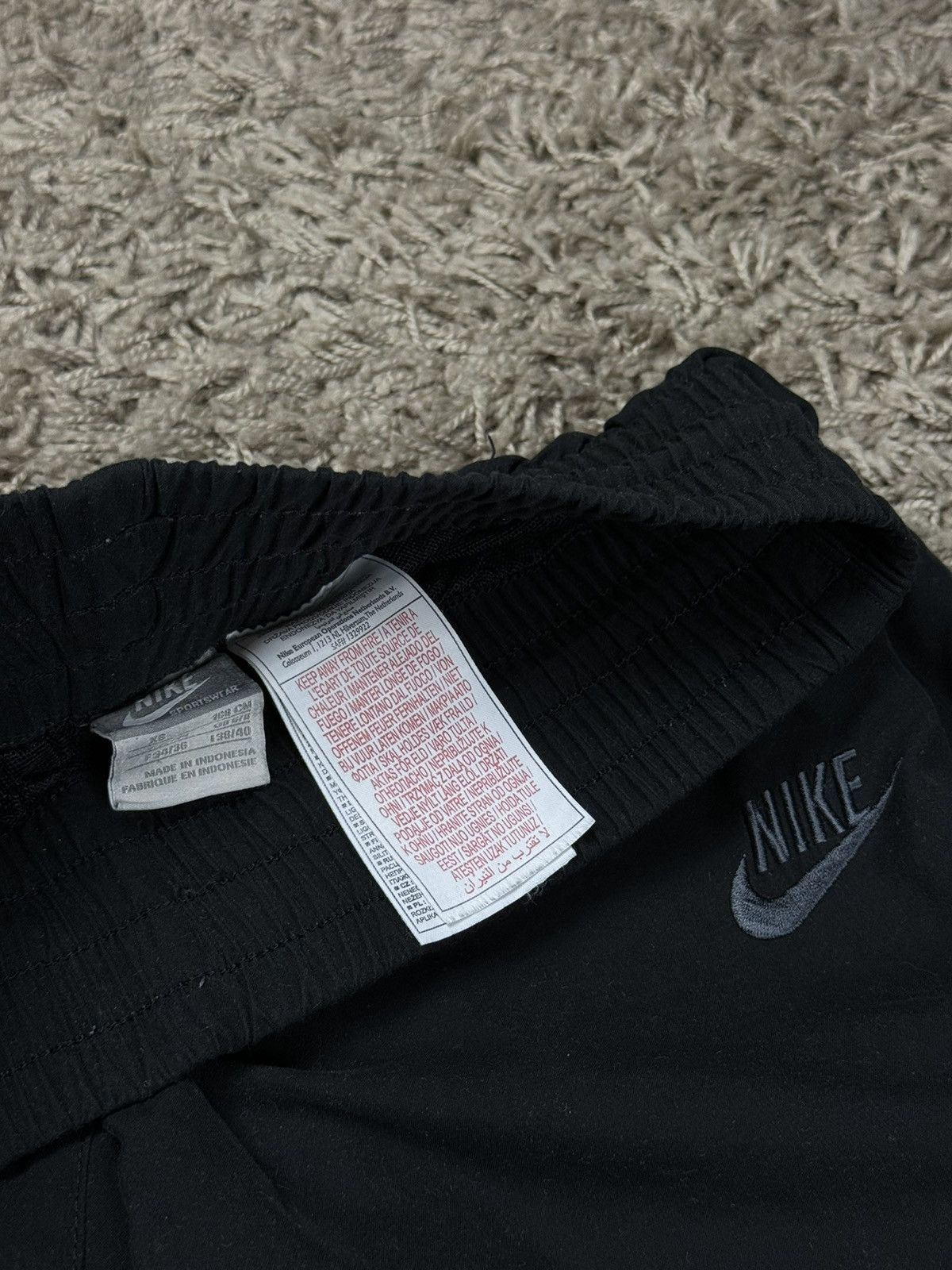 Nike Casual black pants Nike swoosh y2k original sportswear item Size 26" / US 2 / IT 38 - 2 Thumbnail
