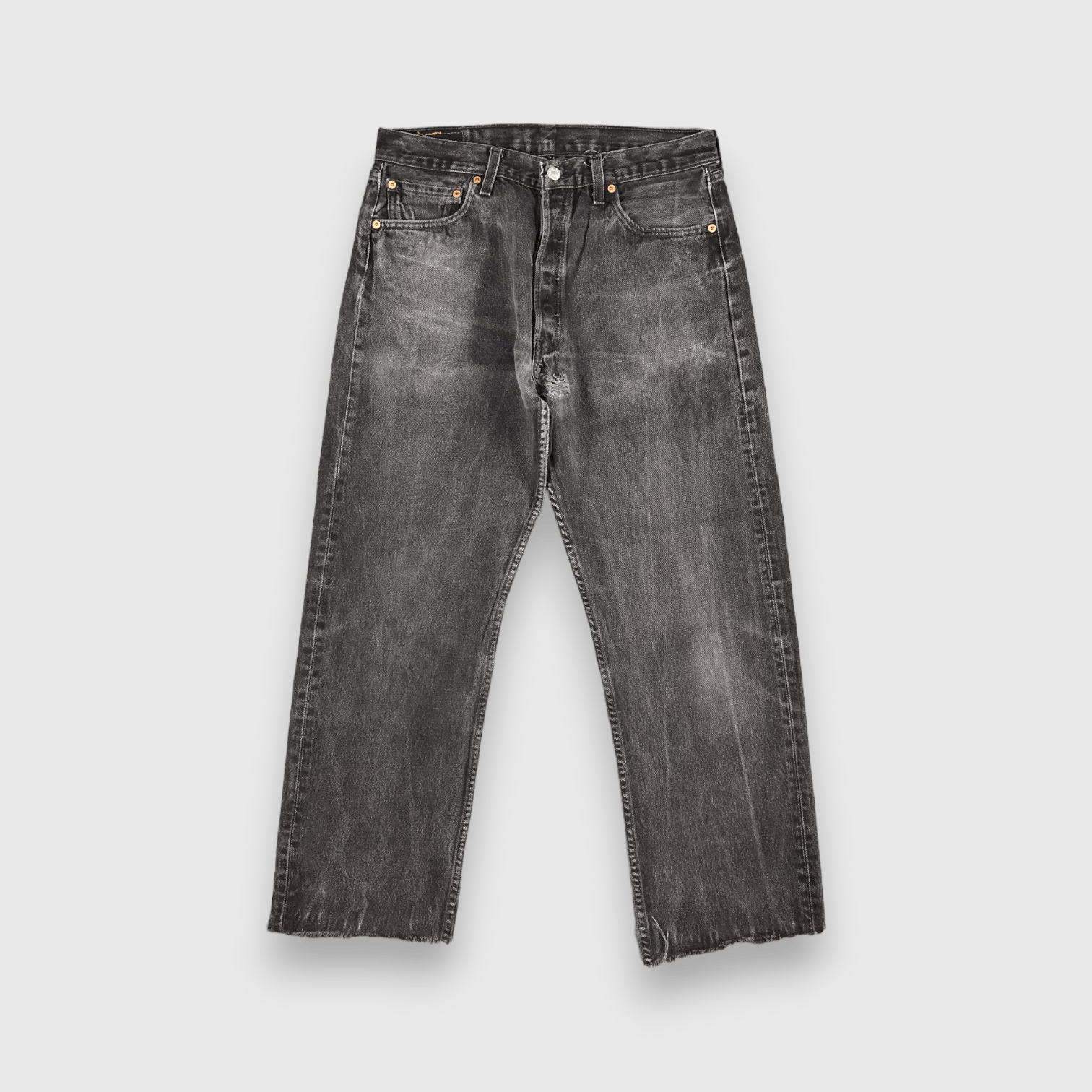 Levi's 90s Vintage Ripped Levis 501 Earth Tone Jeans-J1565 Size US 33 - 1 Thumbnail