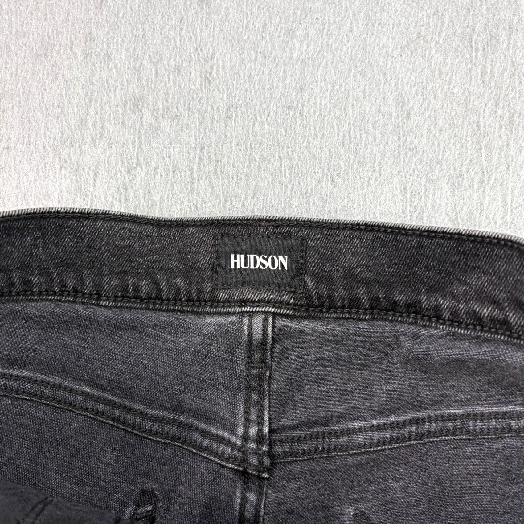 Hudson Hudson Jeans Mens 29x33 Black Ethan Biker Skinny Distressed Denim Stretch NEW Jeans Mens 29 33 Black Denim Distressed Stretch Skinny Biker Hudson Size US 29 - 6 Thumbnail