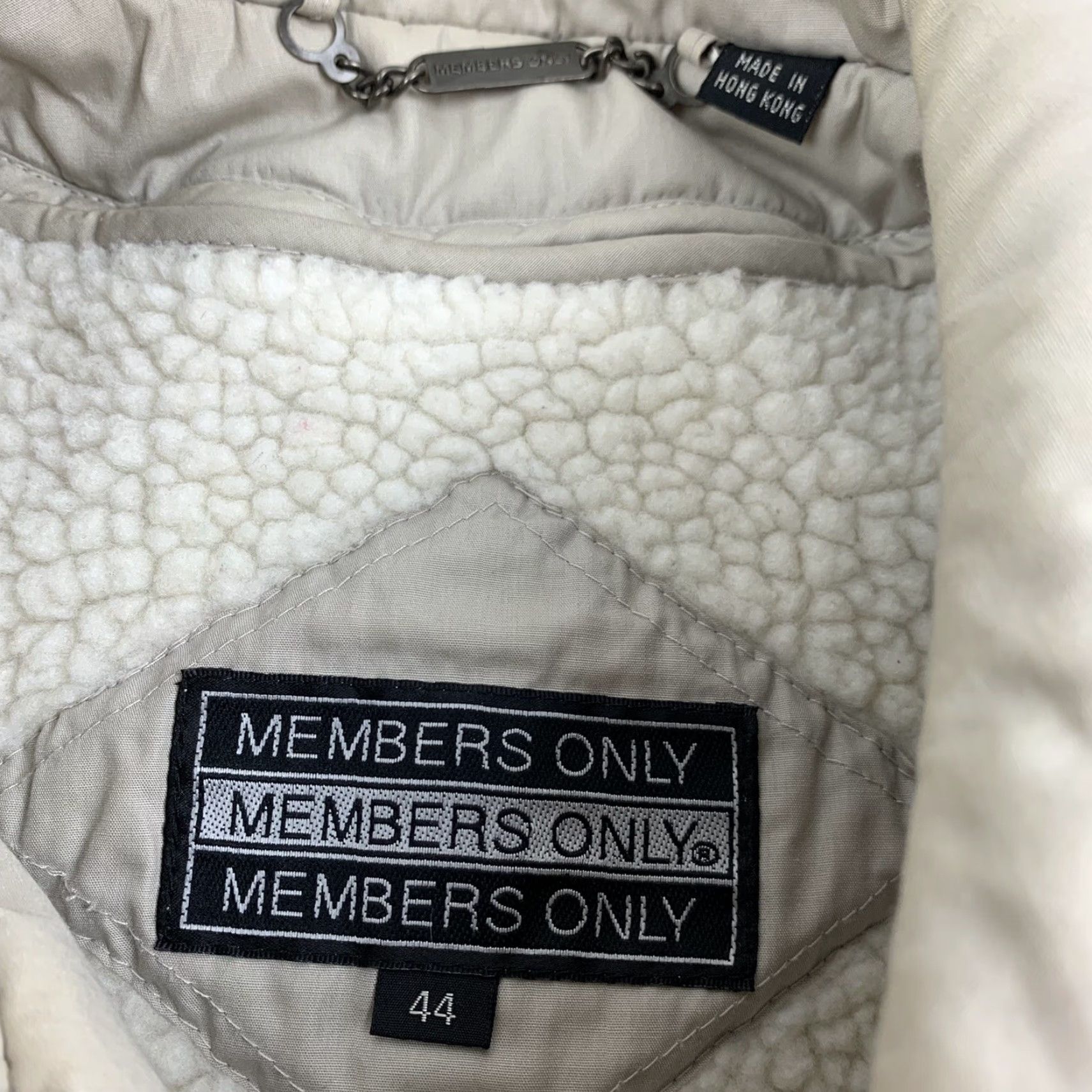Members Only VINTAGE Members Only Jacket Mens 44 Khaki Heavy Weight Sherpa Lined Puffer 90s Size US S / EU 44-46 / 1 - 4 Thumbnail
