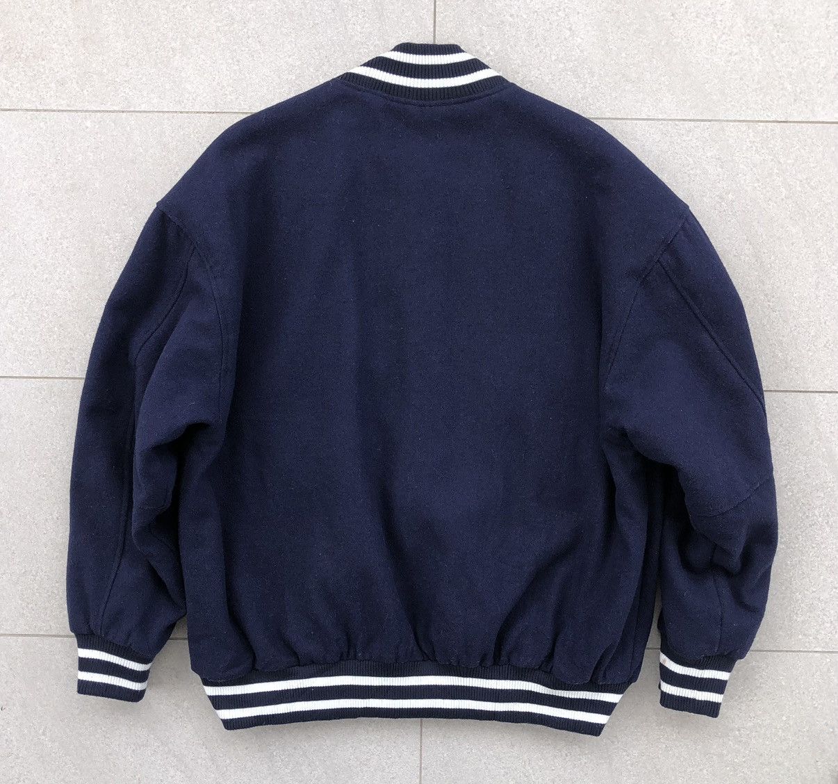 Japanese Brand Japanese Brand WEGO Melton Patch Stadium Wool Varsity Jacket Size US M / EU 48-50 / 2 - 4 Thumbnail