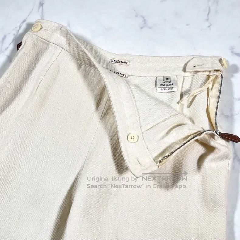 Hermes Hermes Linen casual pants Size 25" / US 0 / IT 36 - 4 Thumbnail